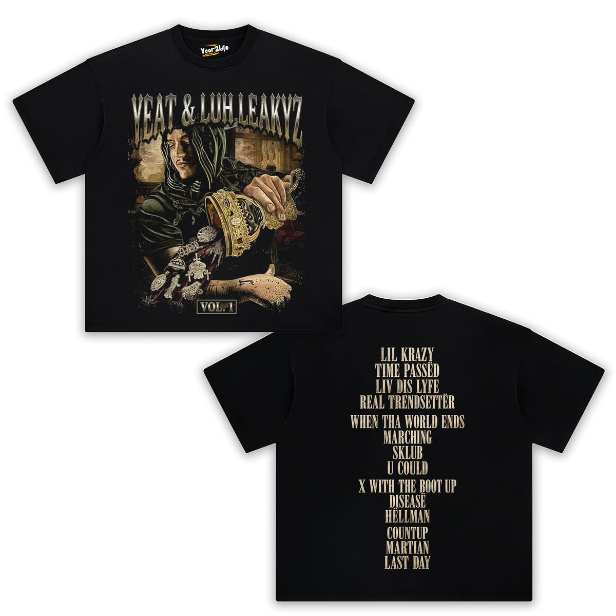 YEAT & LUH LEAKYZ VOL.1 V2 TANK TOP & TEE & LONG SLEEVE & LAYERED LS & HOODIE