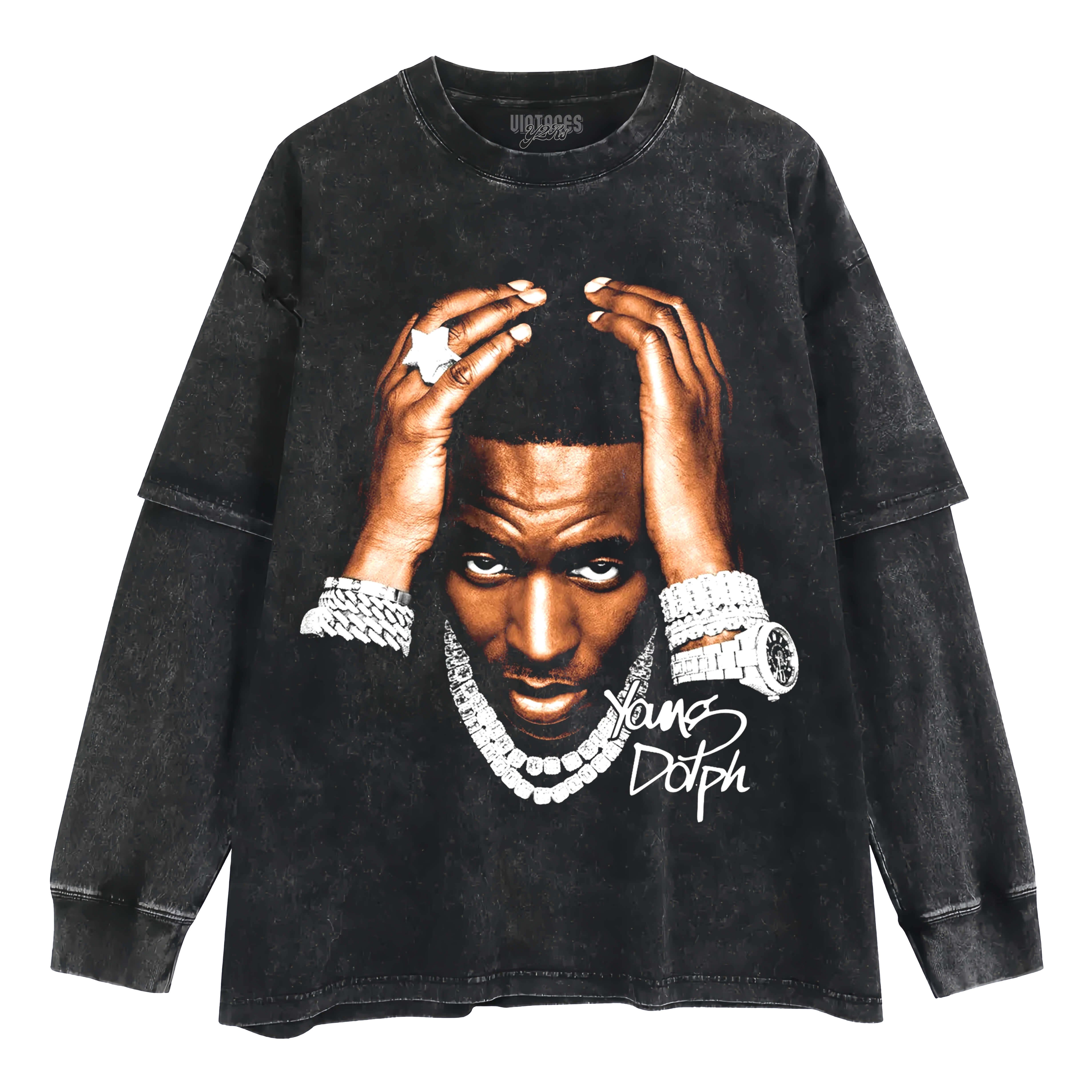 YOUNG DOLPH JUMBO LAYERED LONG SLEEVE