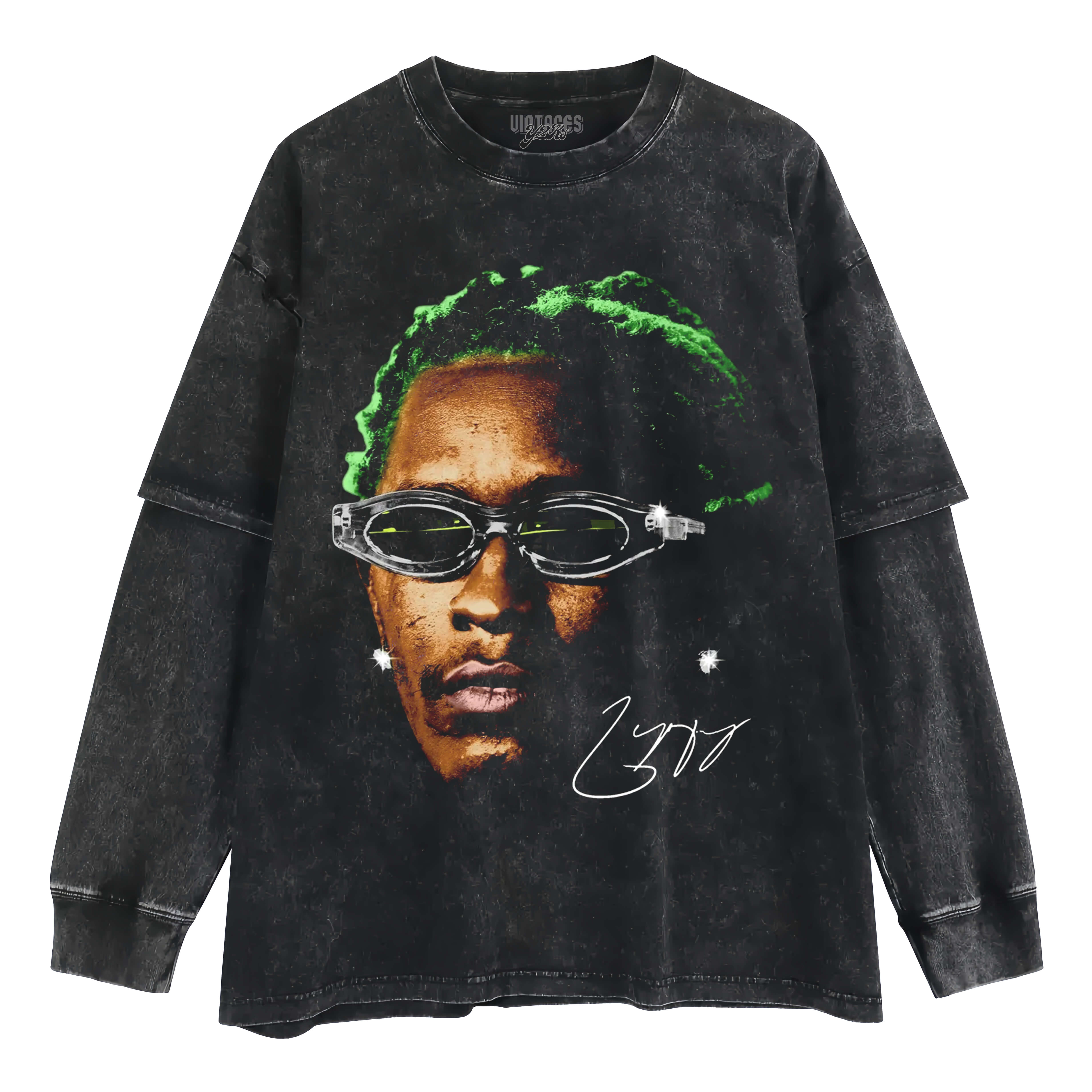 YOUNG THUG GRAPHIC LAYERED LONG SLEEVE