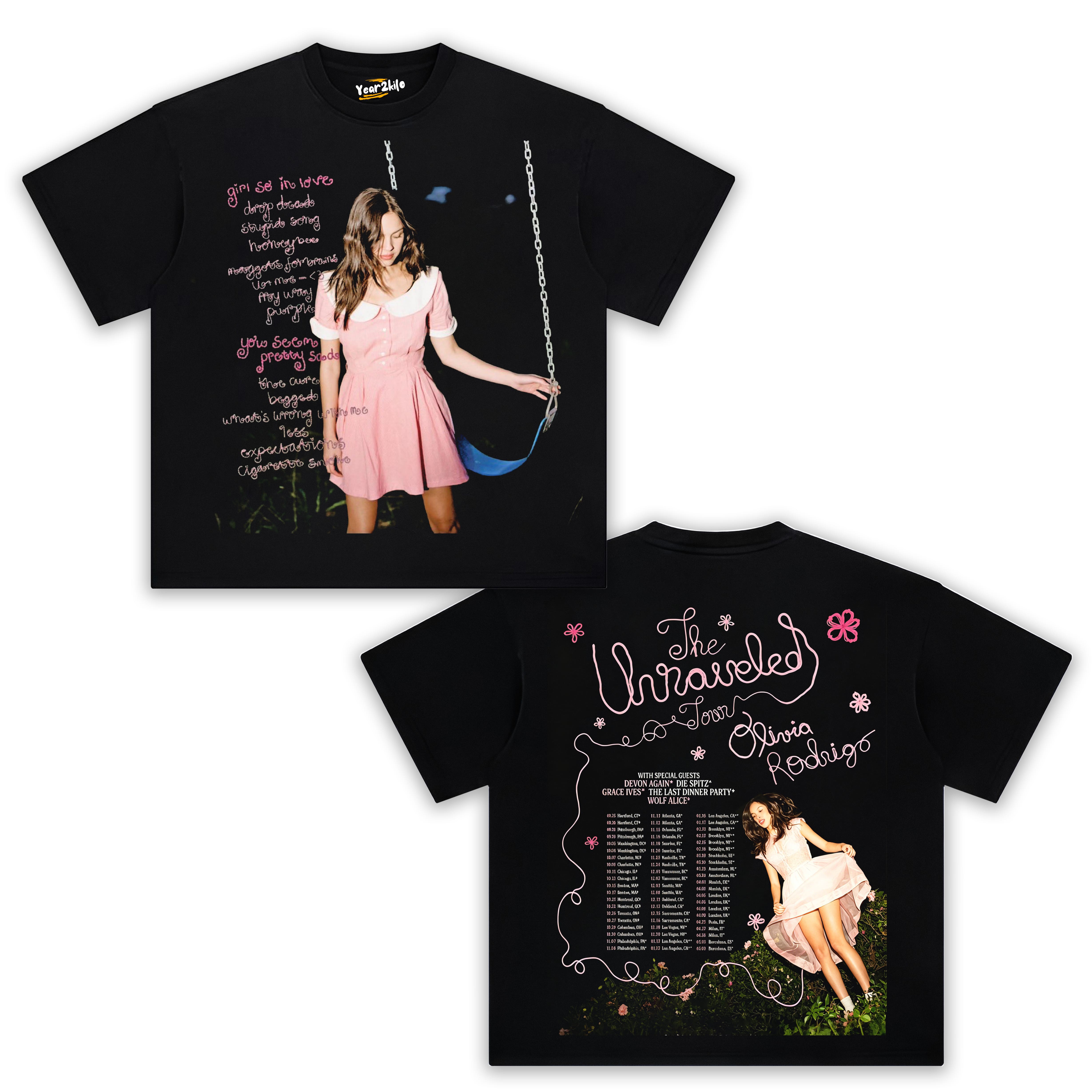 OLIVIA RODRIGO - THE UNRAVELED TOUR TANK TOP & TEE