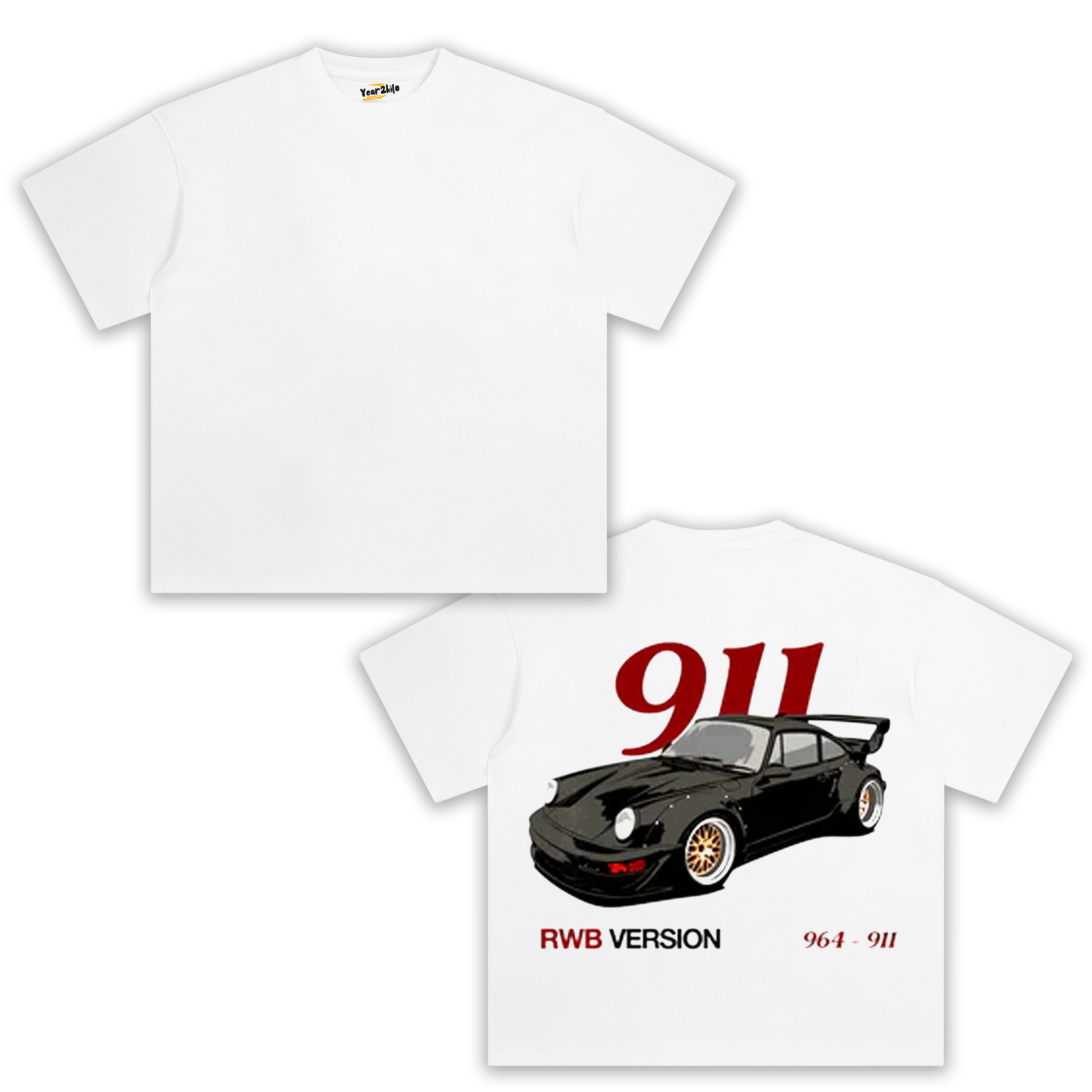 964 RWB TANK TOP & TEE & LONG SLEEVE & LAYERED LS & HOODIE