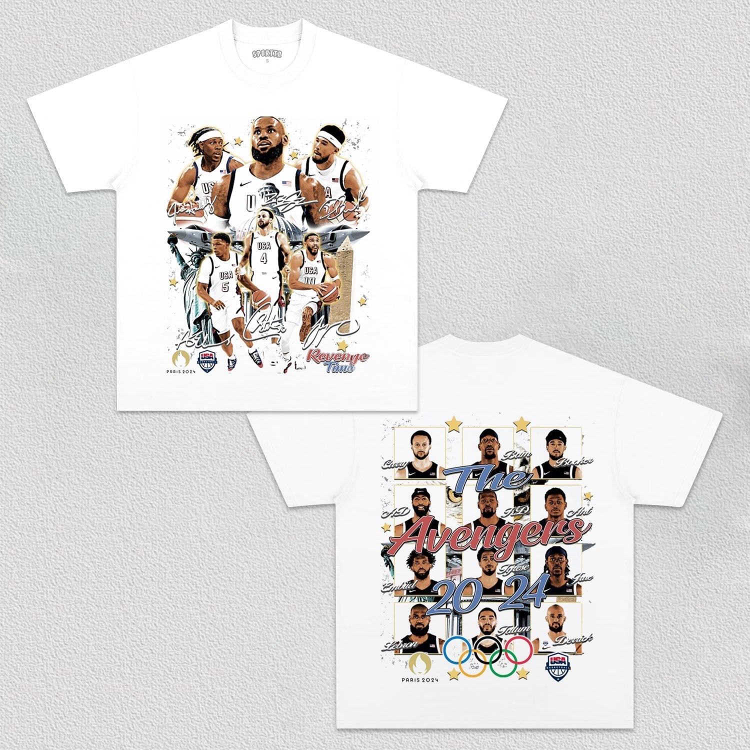 2024 USA BASKETALL TEE - Year2kilo