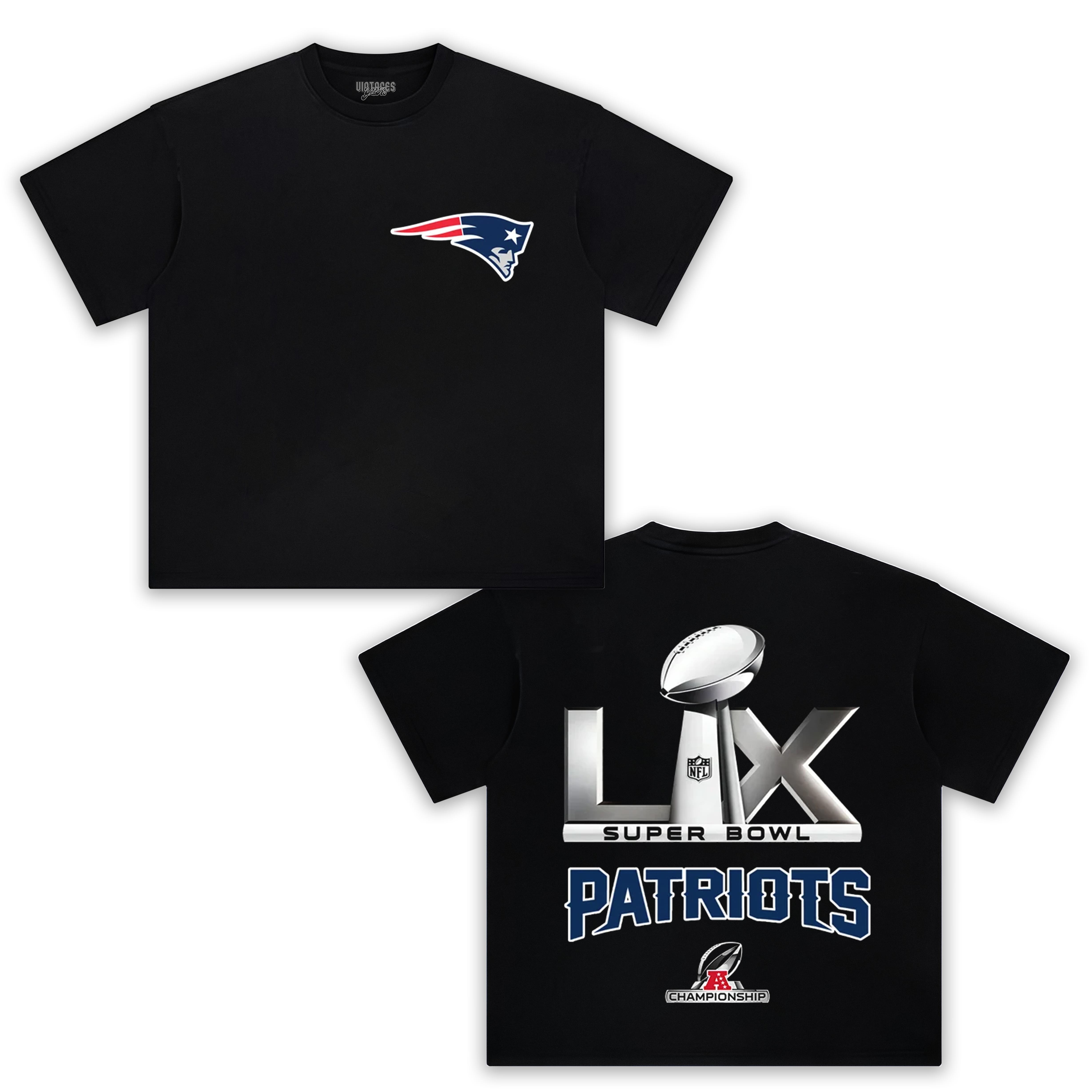 2026 SUPER BOWL LX & NEW ENGLAND PATRIOTS V2 TEE