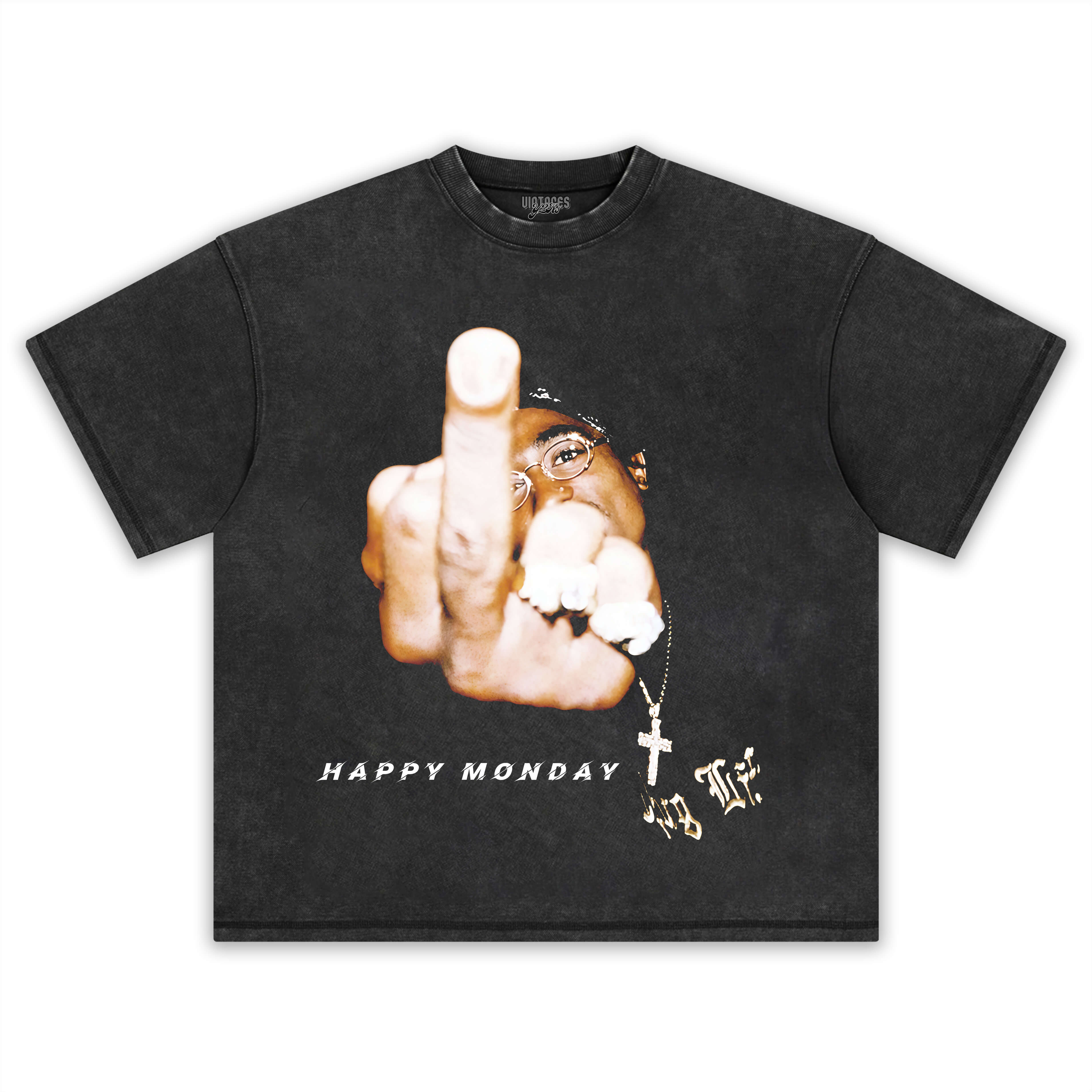 2 PAC HAPPY MONDAY V2 TEE