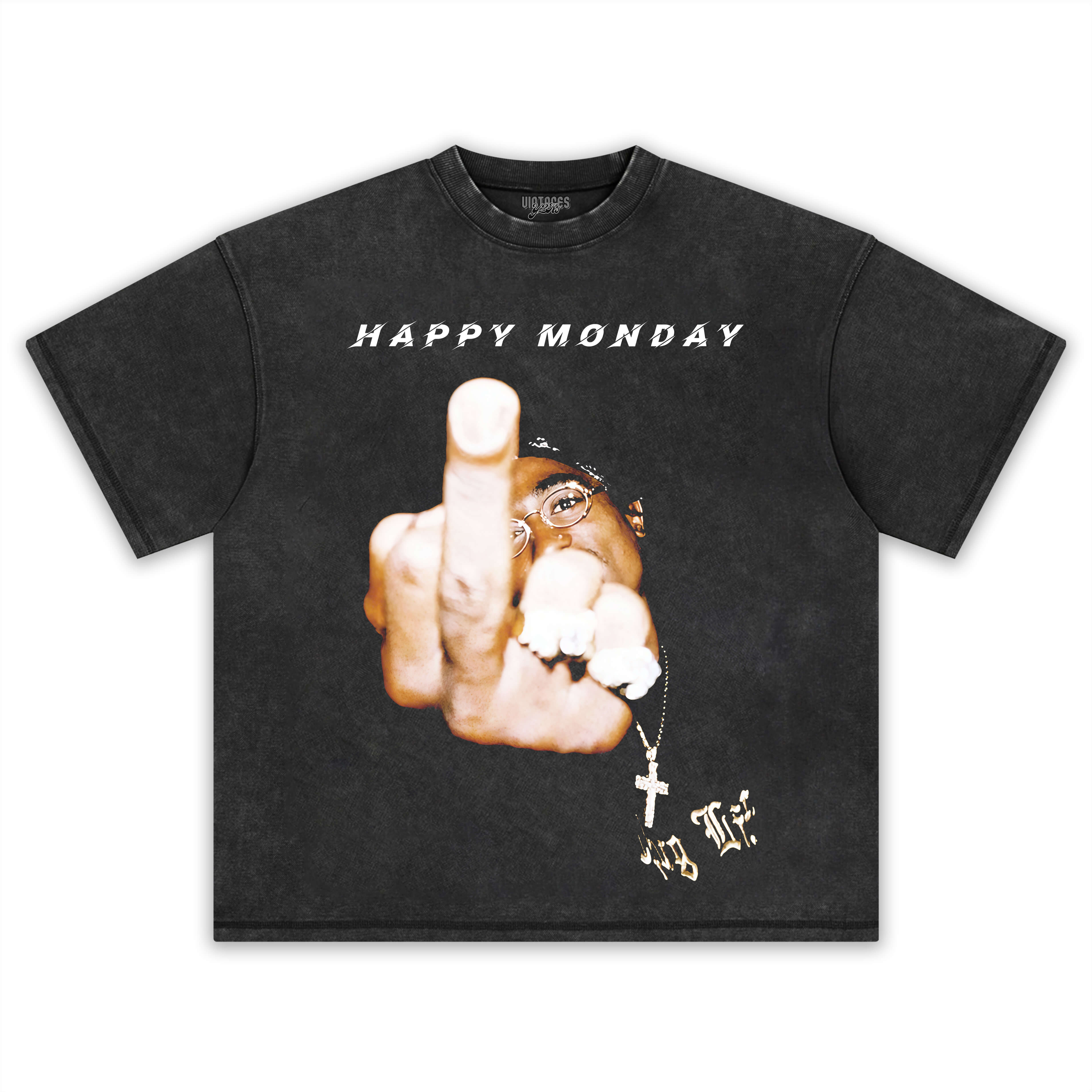 2 PAC HAPPY MONDAY V3 TEE