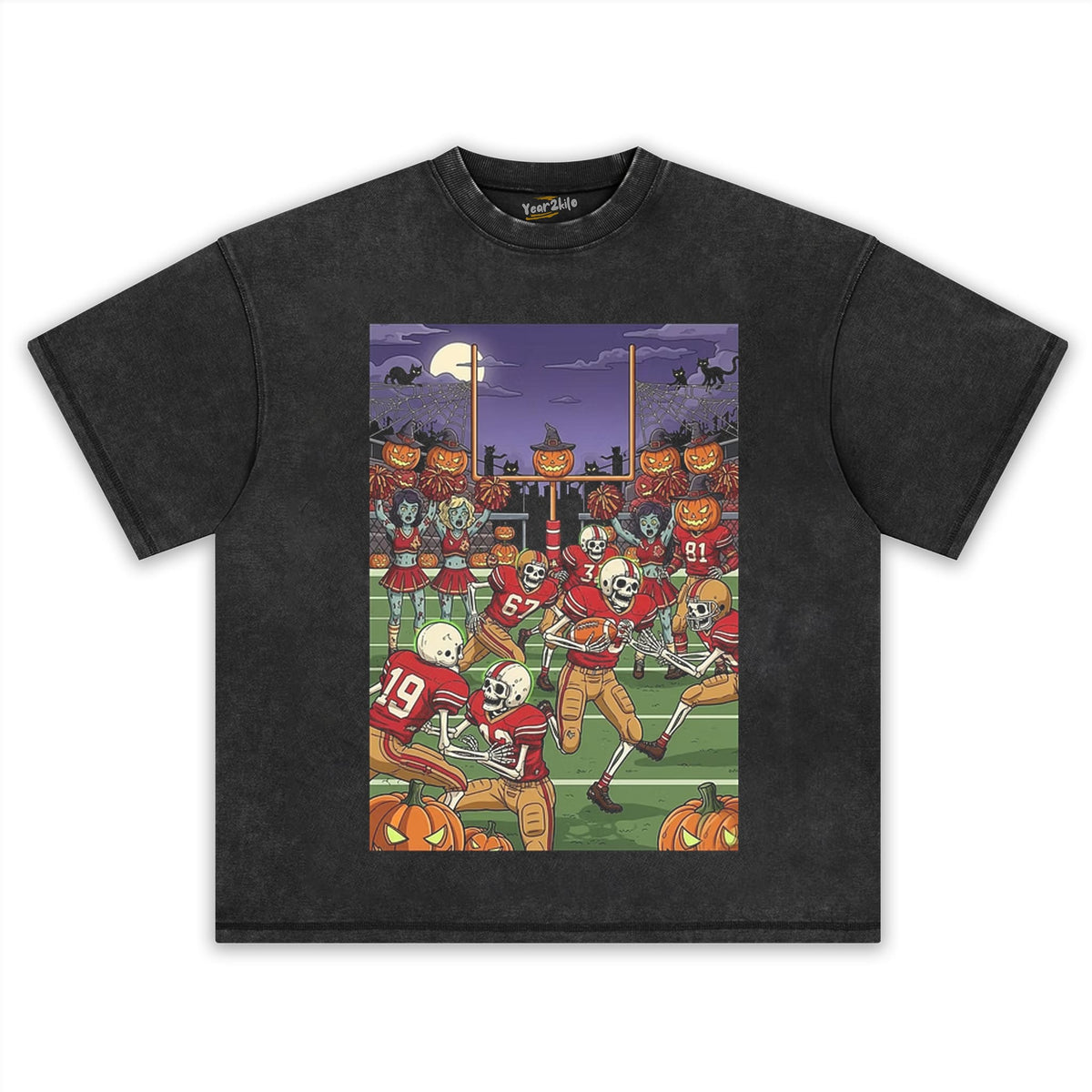 49ERS SKELETON ZOMBIE HALLOWEEN FOOTBALL TANK TOP & TEE & LONG SLEEVE & LAYERED LS & HOODIE