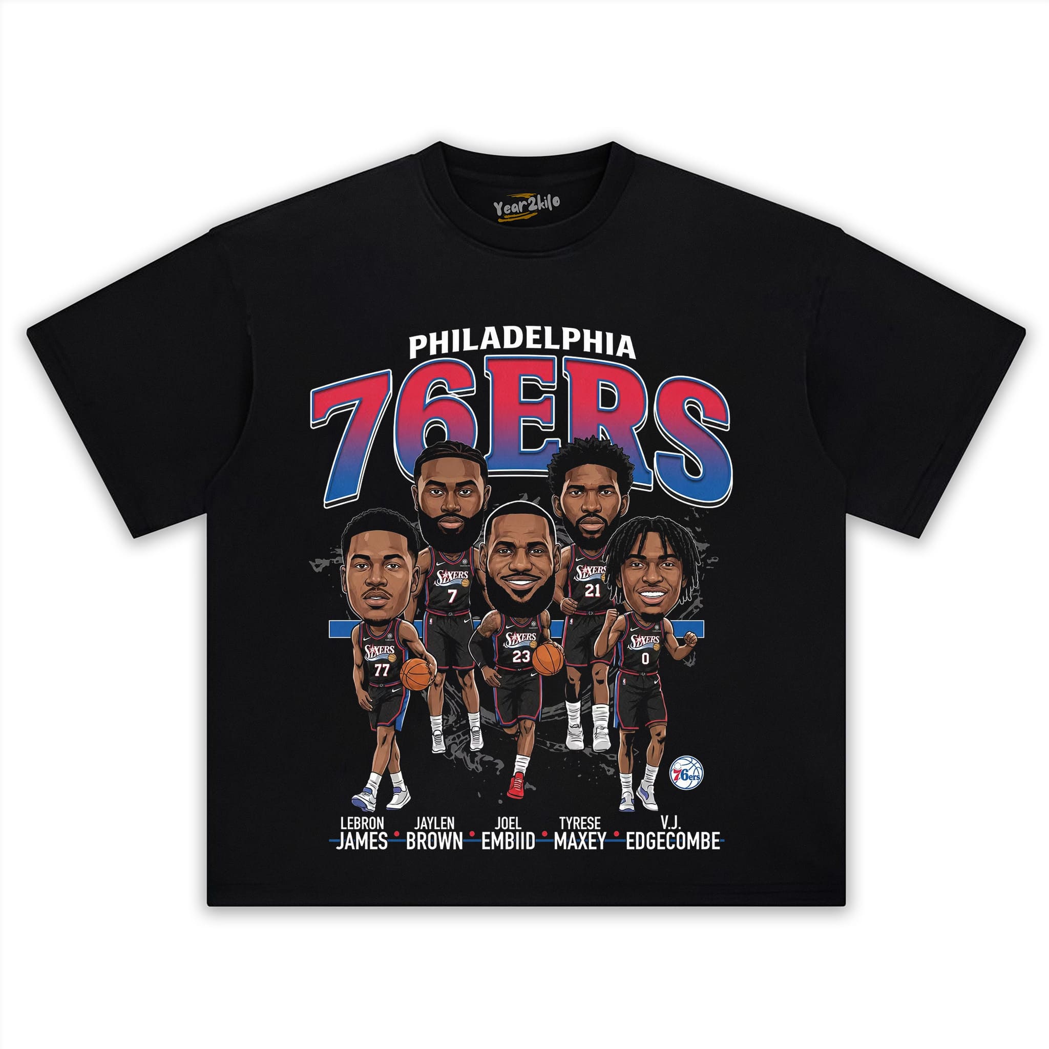 76ERS BIG FIVE V1 TANK TOP & TEE & LONG SLEEVE & LAYERED LS & HOODIE