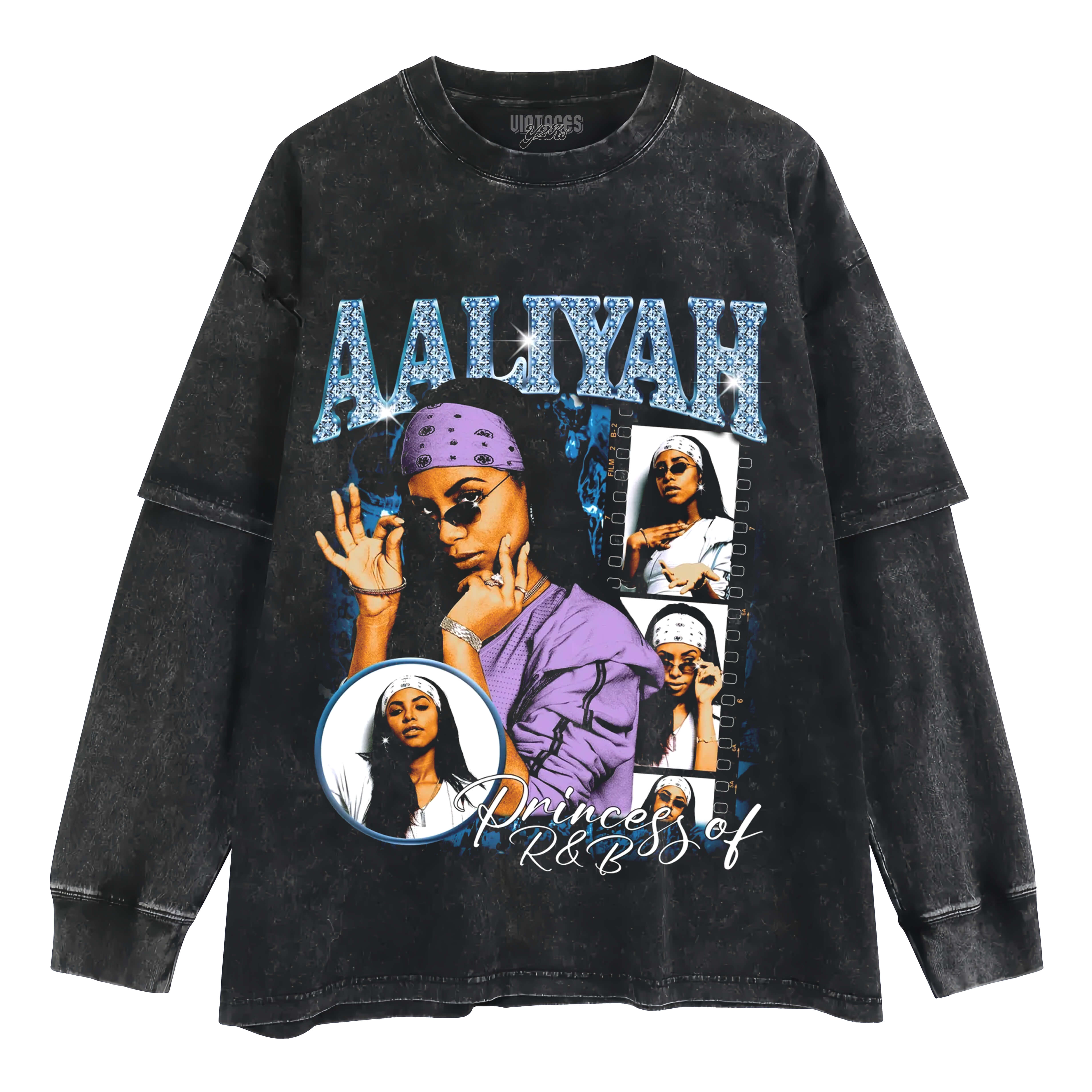 AALIYAH PRINCESS OF R&B LAYERED LONG SLEEVE