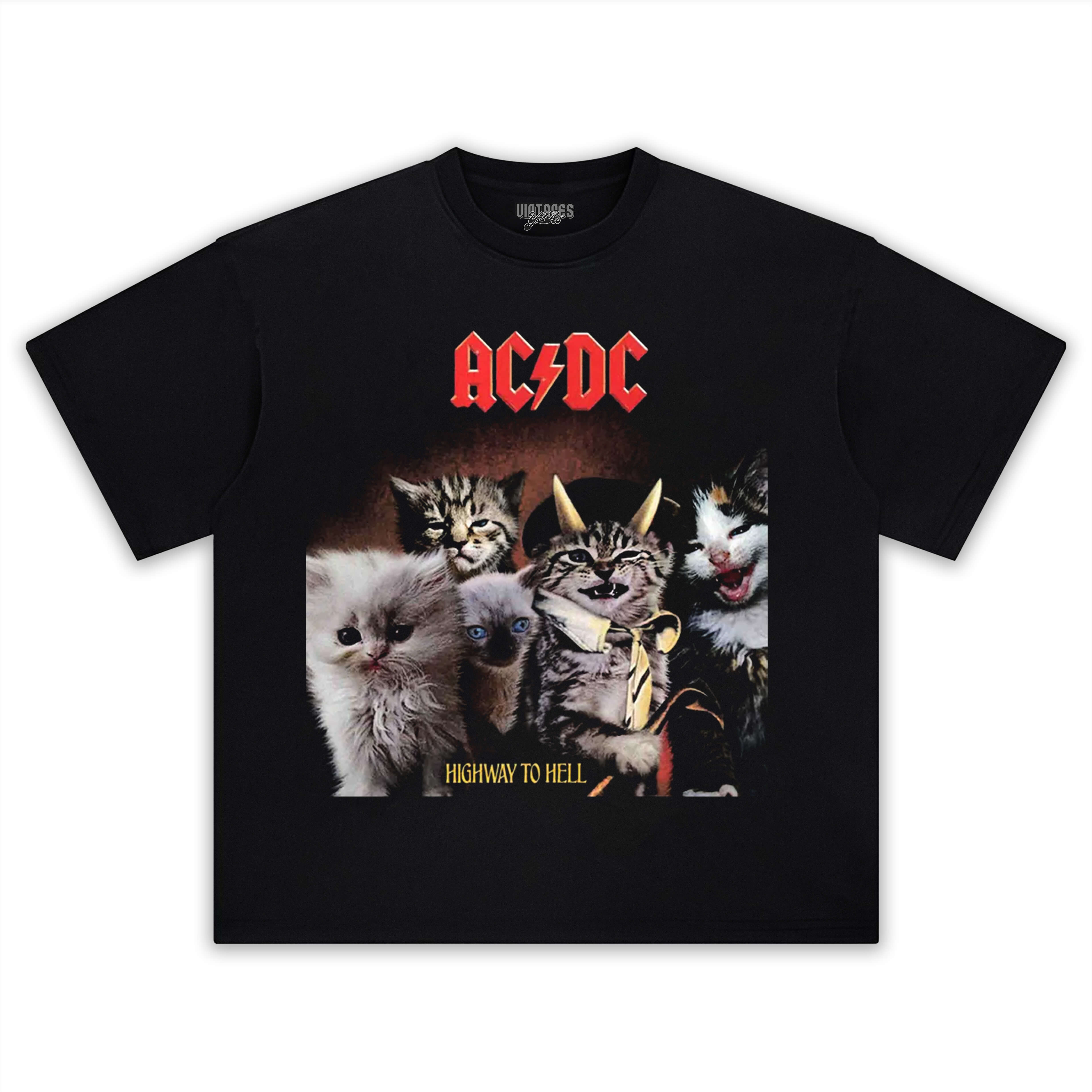 AC DC CAT TEE