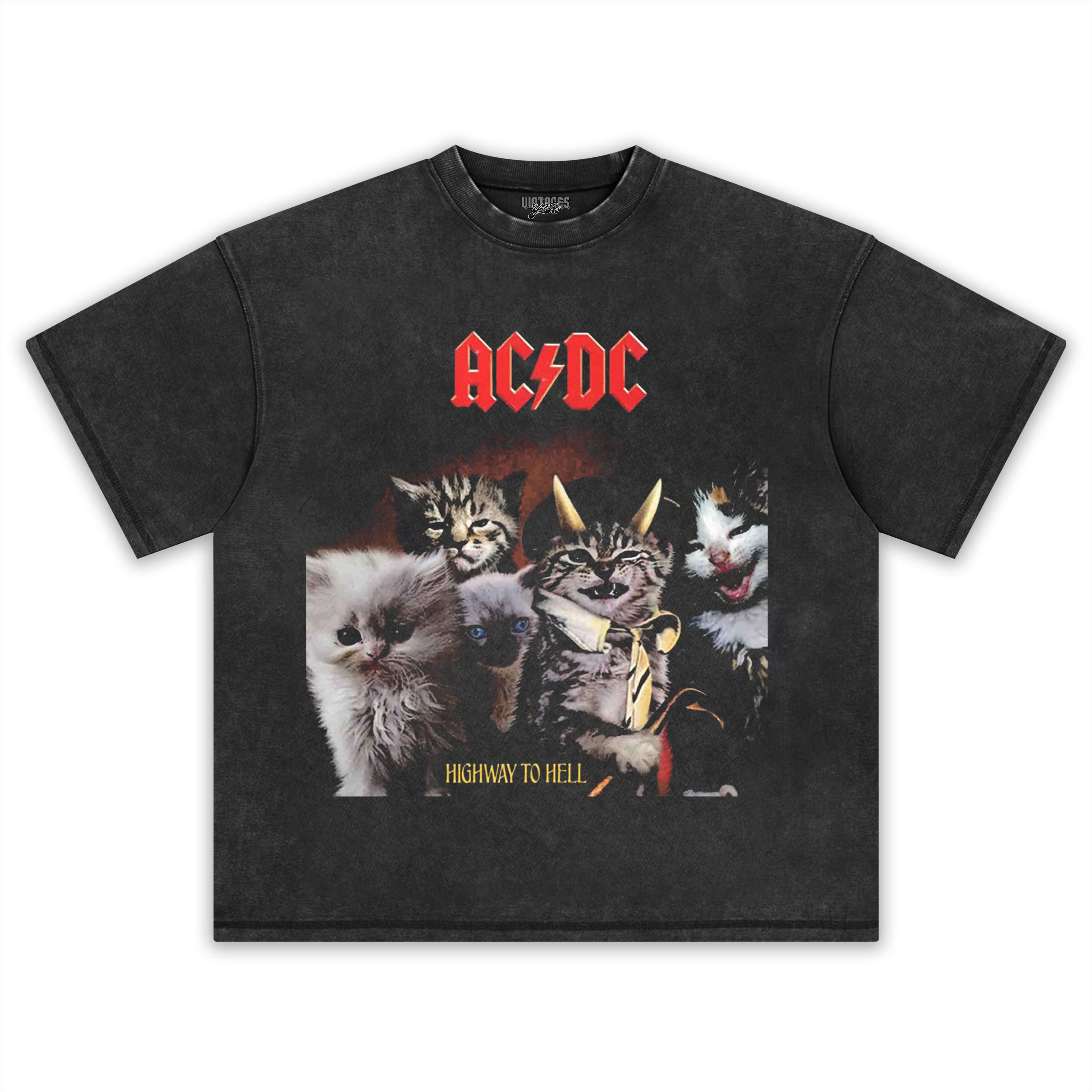 AC DC CAT TEE