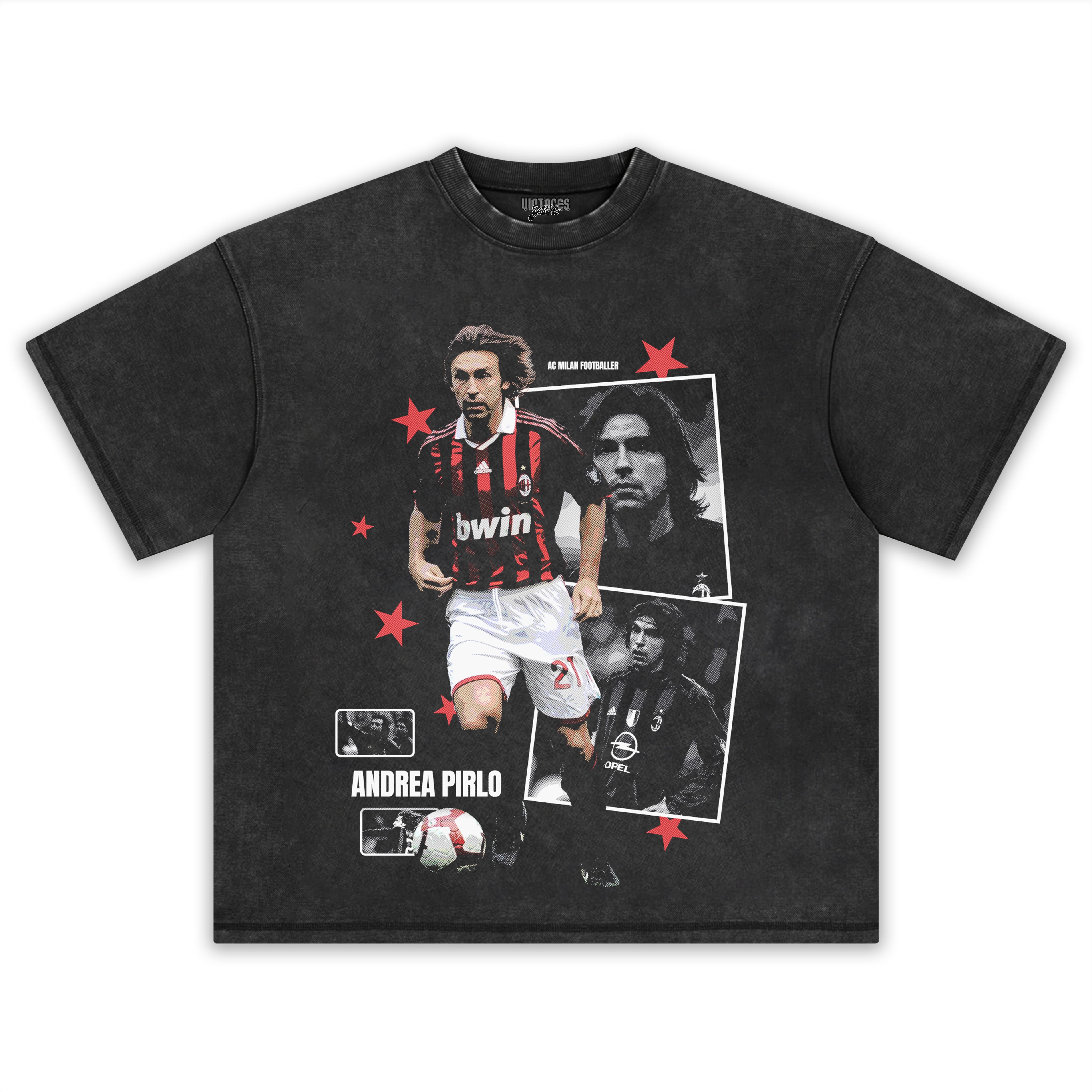 ANDREA PIRLO AC MILAN ARCHIVE TANK TOP & TEE & LONG SLEEVE & LAYERED LS & HOODIE