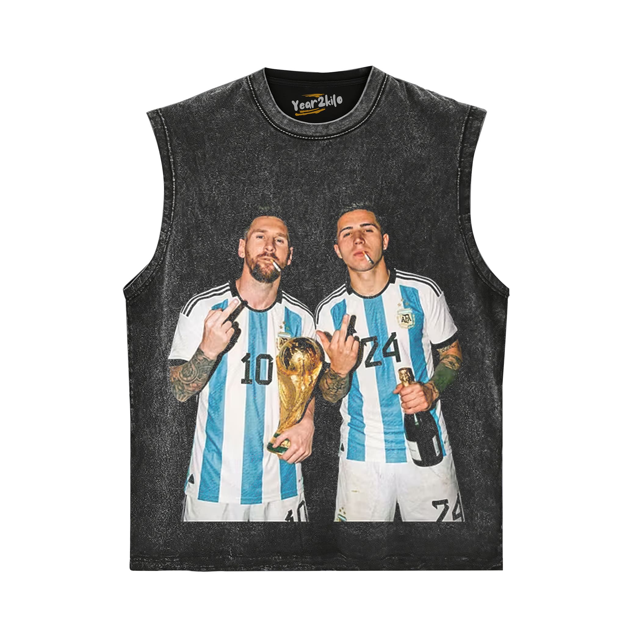 ARGENTINA MESSI ENZO FUNNY VINTAGE V2 TANK TOP & TEE & LONG SLEEVE & LAYERED LS & HOODIE