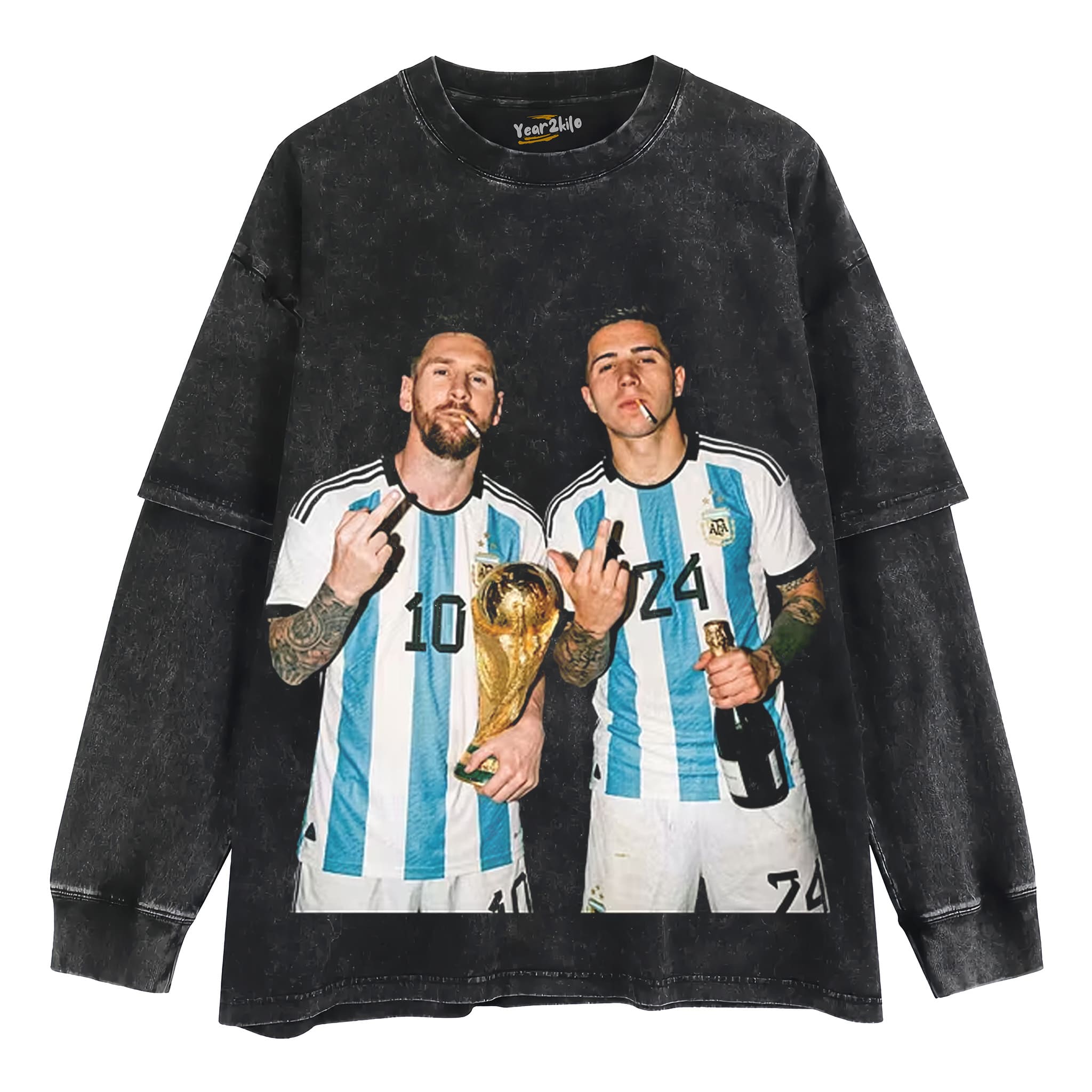 ARGENTINA MESSI ENZO FUNNY VINTAGE V2 TANK TOP & TEE & LONG SLEEVE & LAYERED LS & HOODIE