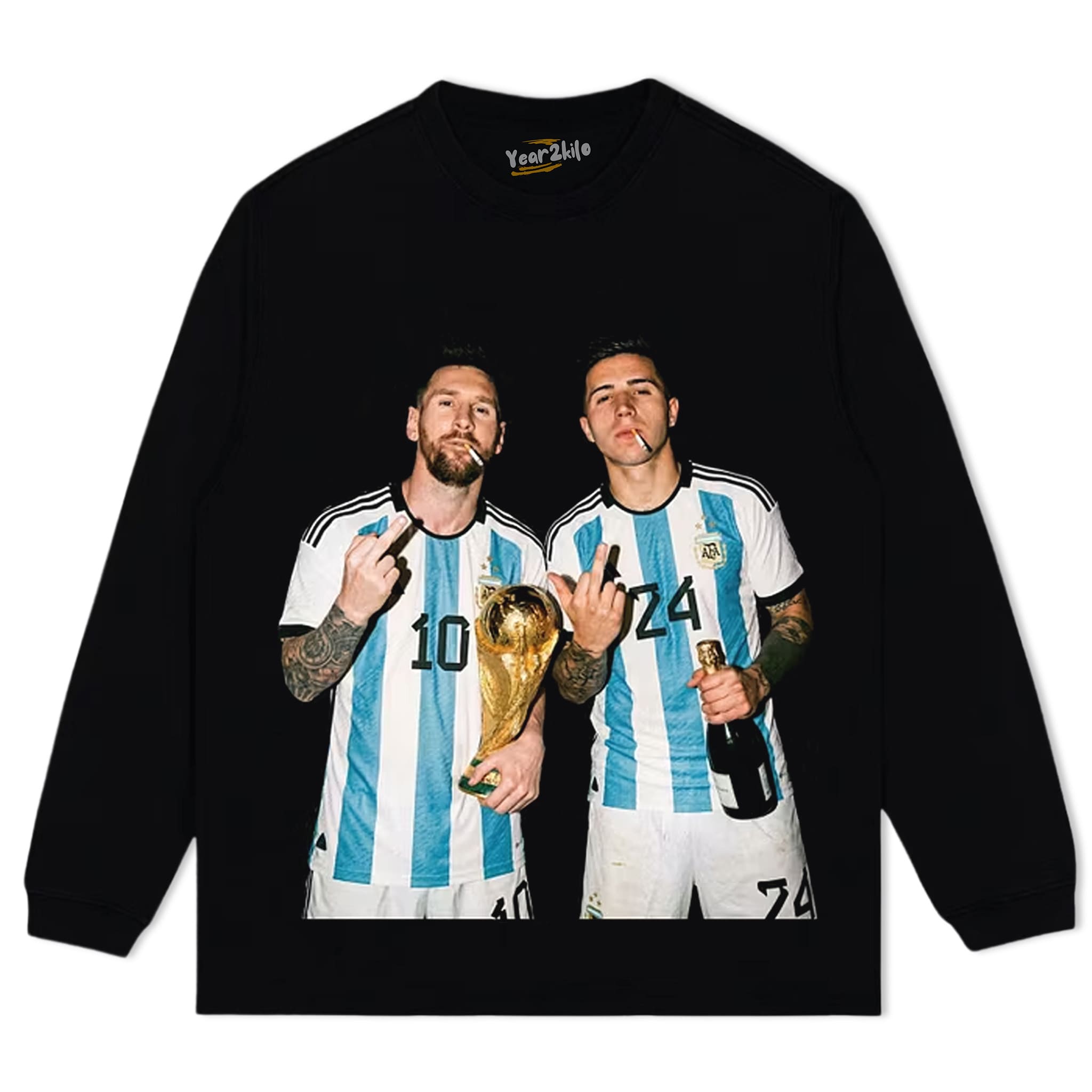ARGENTINA MESSI ENZO FUNNY VINTAGE V2 TANK TOP & TEE & LONG SLEEVE & LAYERED LS & HOODIE
