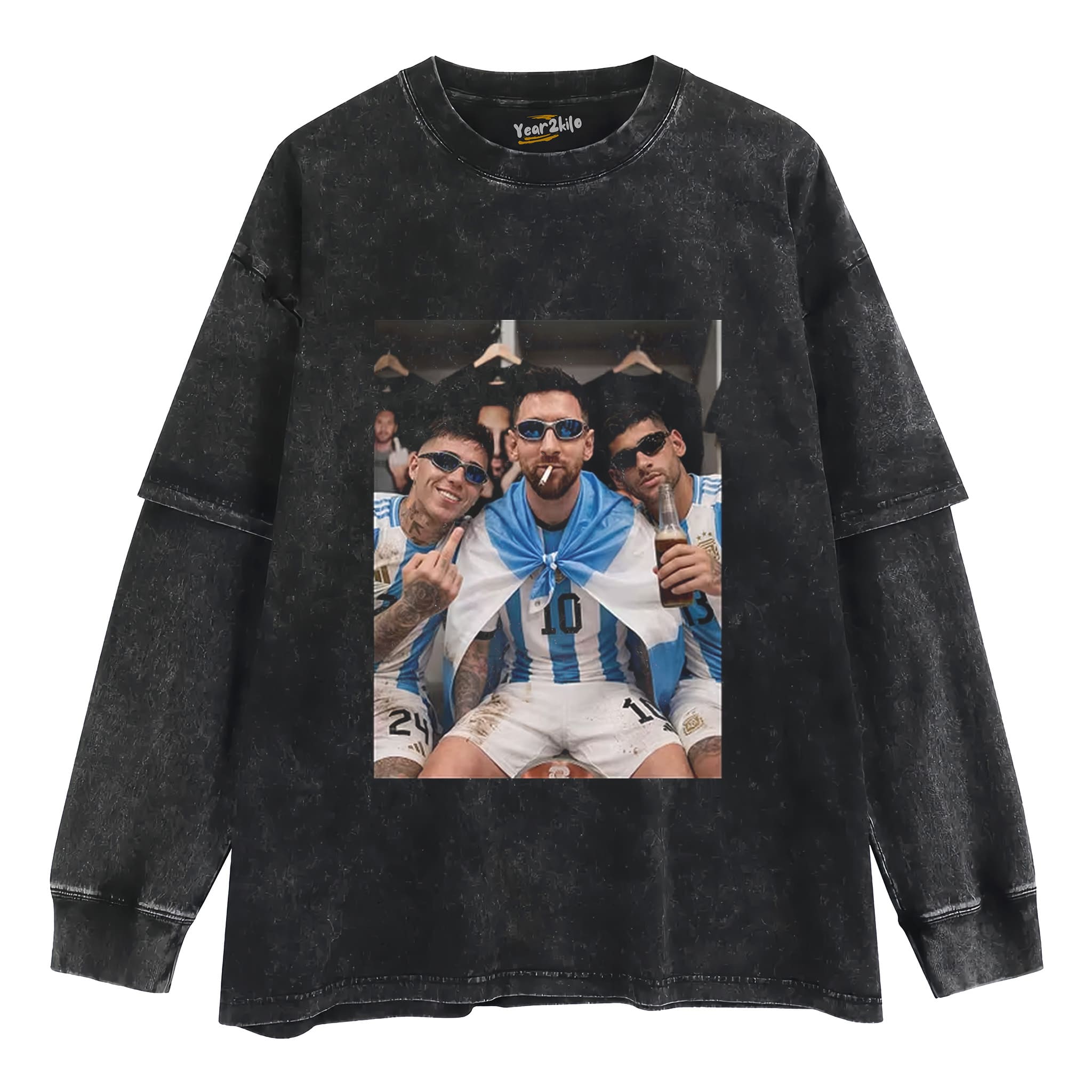ARGENTINA MESSI ENZO FUNNY VINTAGE V3 TANK TOP & TEE & LONG SLEEVE & LAYERED LS & HOODIE