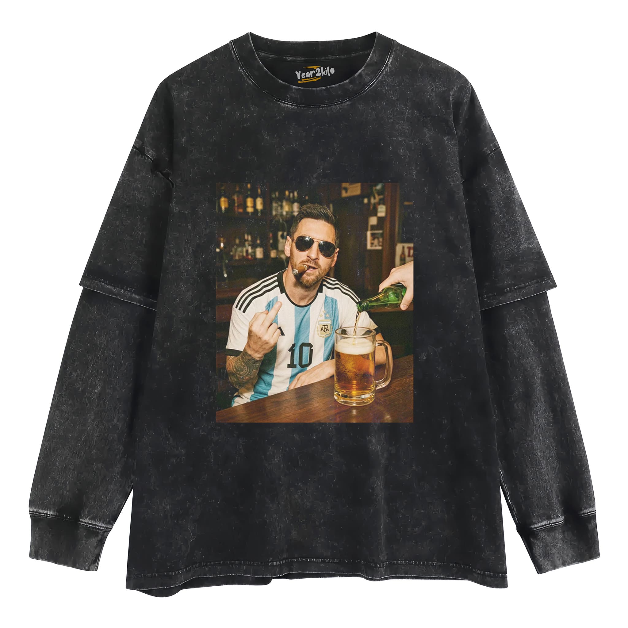 ARGENTINA MESSI FUNNY VINTAGE V3 TANK TOP & TEE & LONG SLEEVE & LAYERED LS & HOODIE