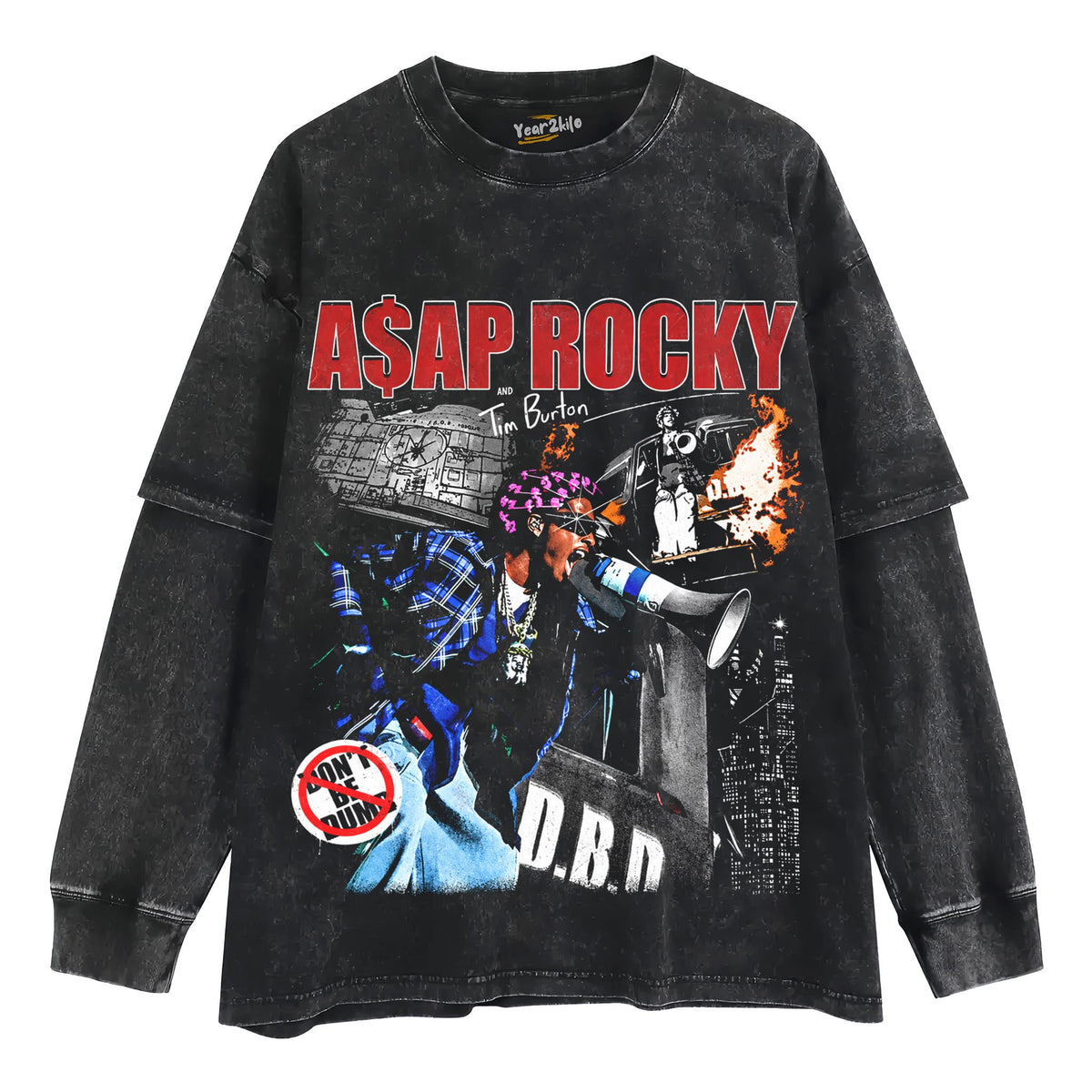 ASAP ROCKY & TIM BURTON TANK TOP & TEE & LONG SLEEVE & LAYERED LS & HOODIE
