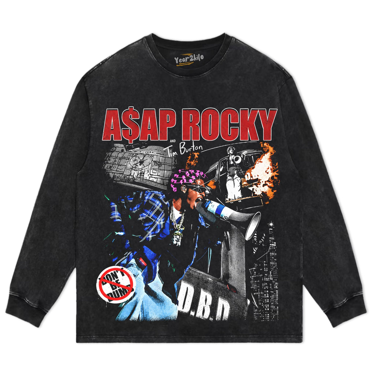 ASAP ROCKY & TIM BURTON TANK TOP & TEE & LONG SLEEVE & LAYERED LS & HOODIE
