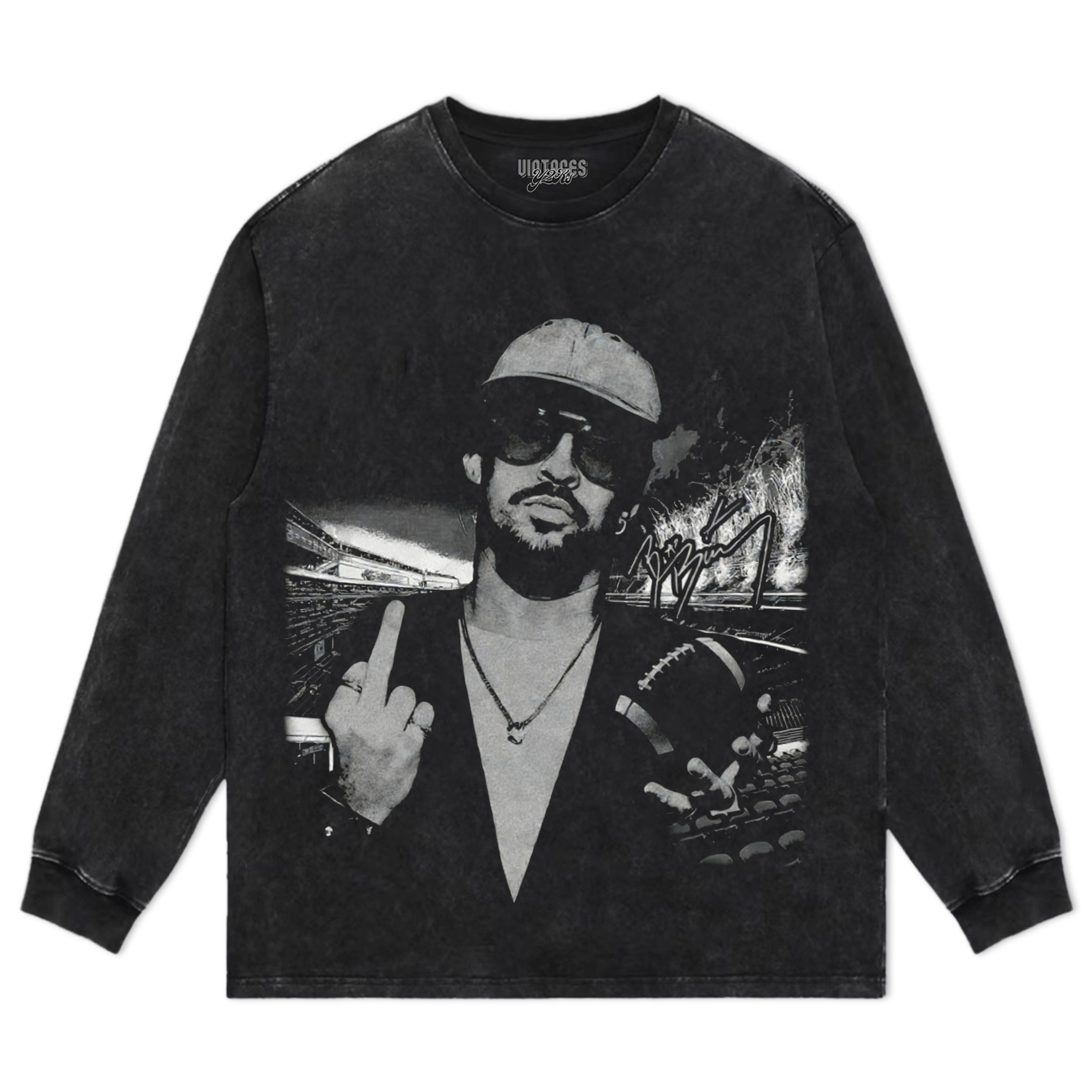 BAD BUNNY - MIDDLE-FINGER V2 TEE & LS & HOODIE