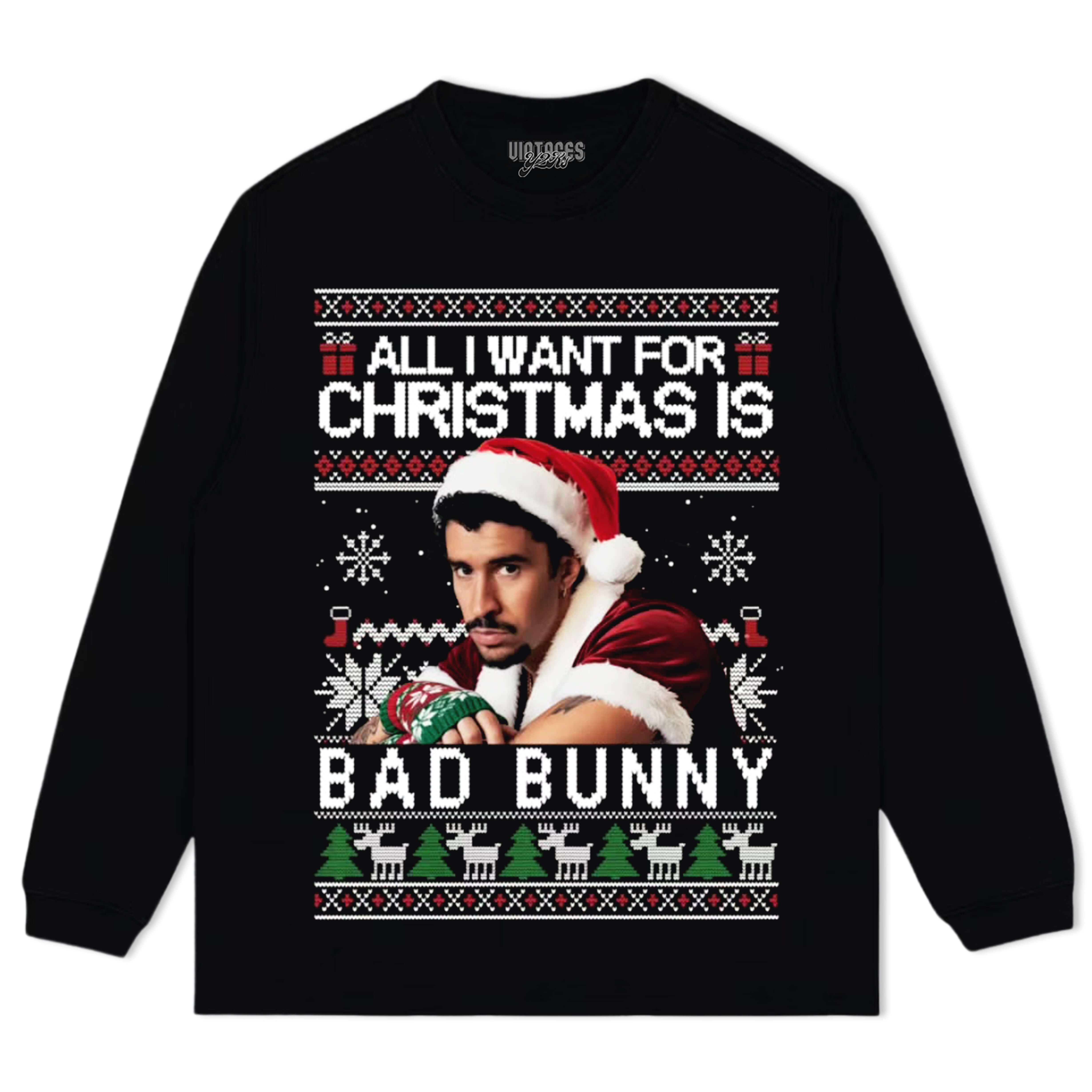 BAD BUNNY CHRISTMAS STYLES TEE & LS & HOODIE