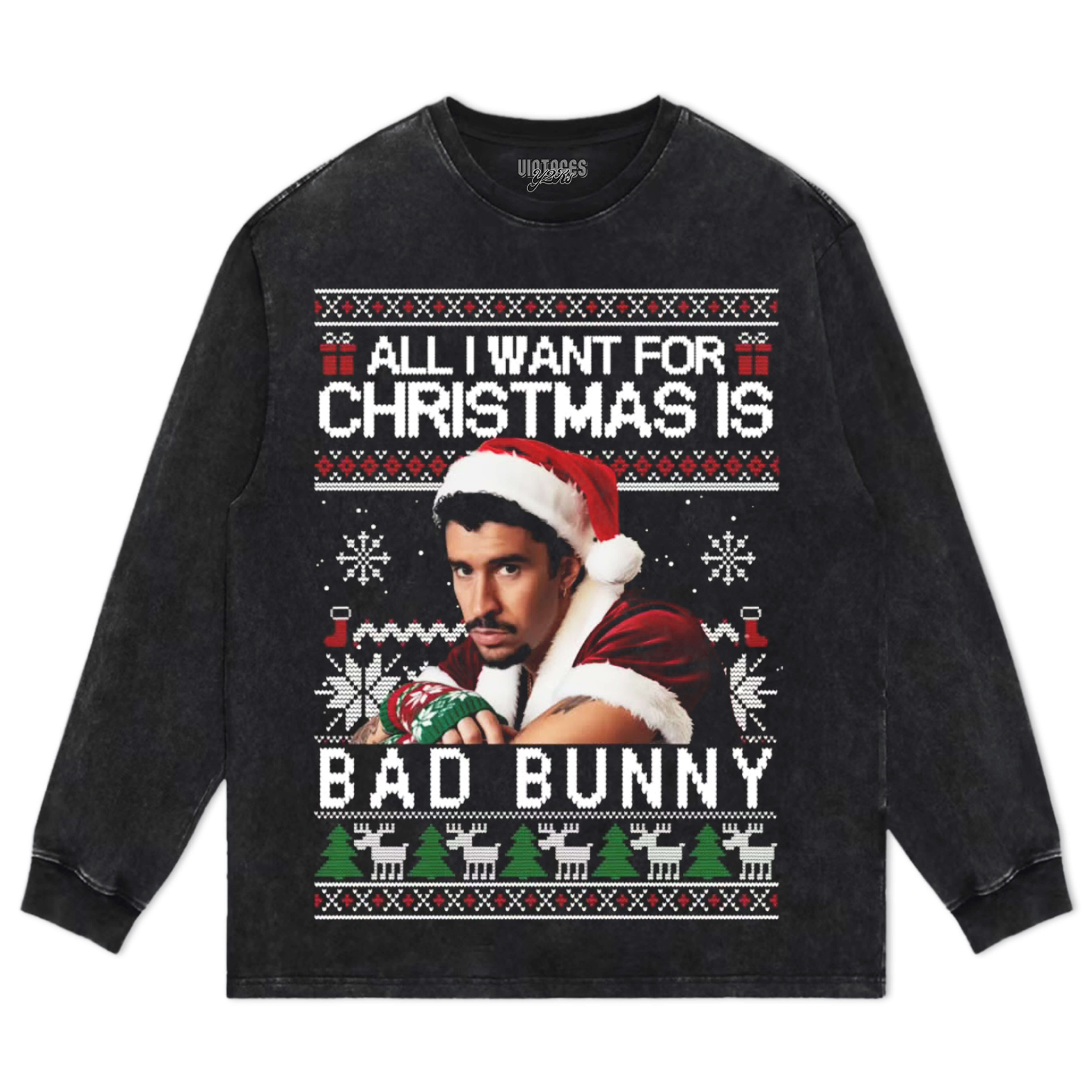BAD BUNNY CHRISTMAS STYLES TEE & LS & HOODIE