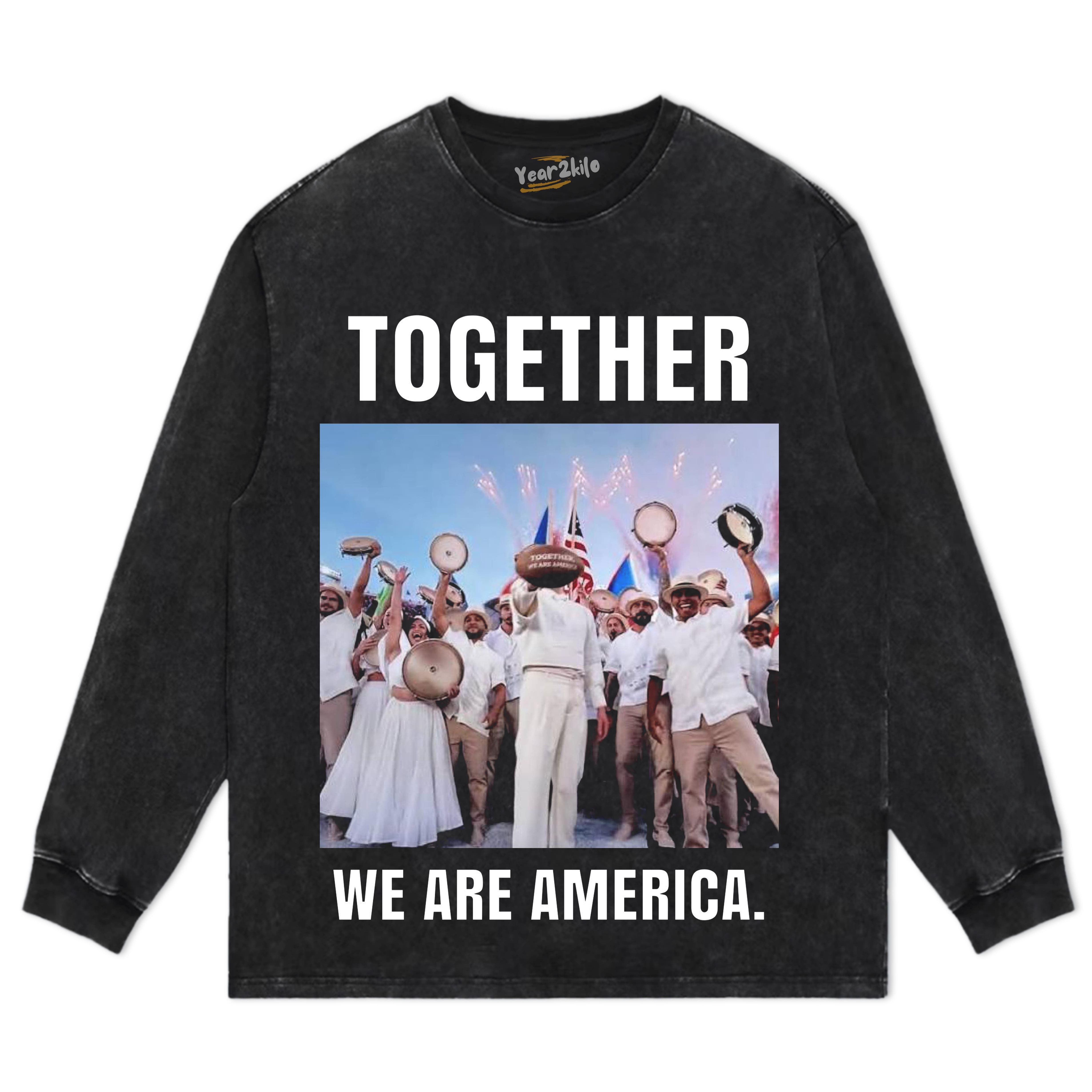 BAD BUNNY - WE ARE AMERICA V2 TEE & LS & HOODIE
