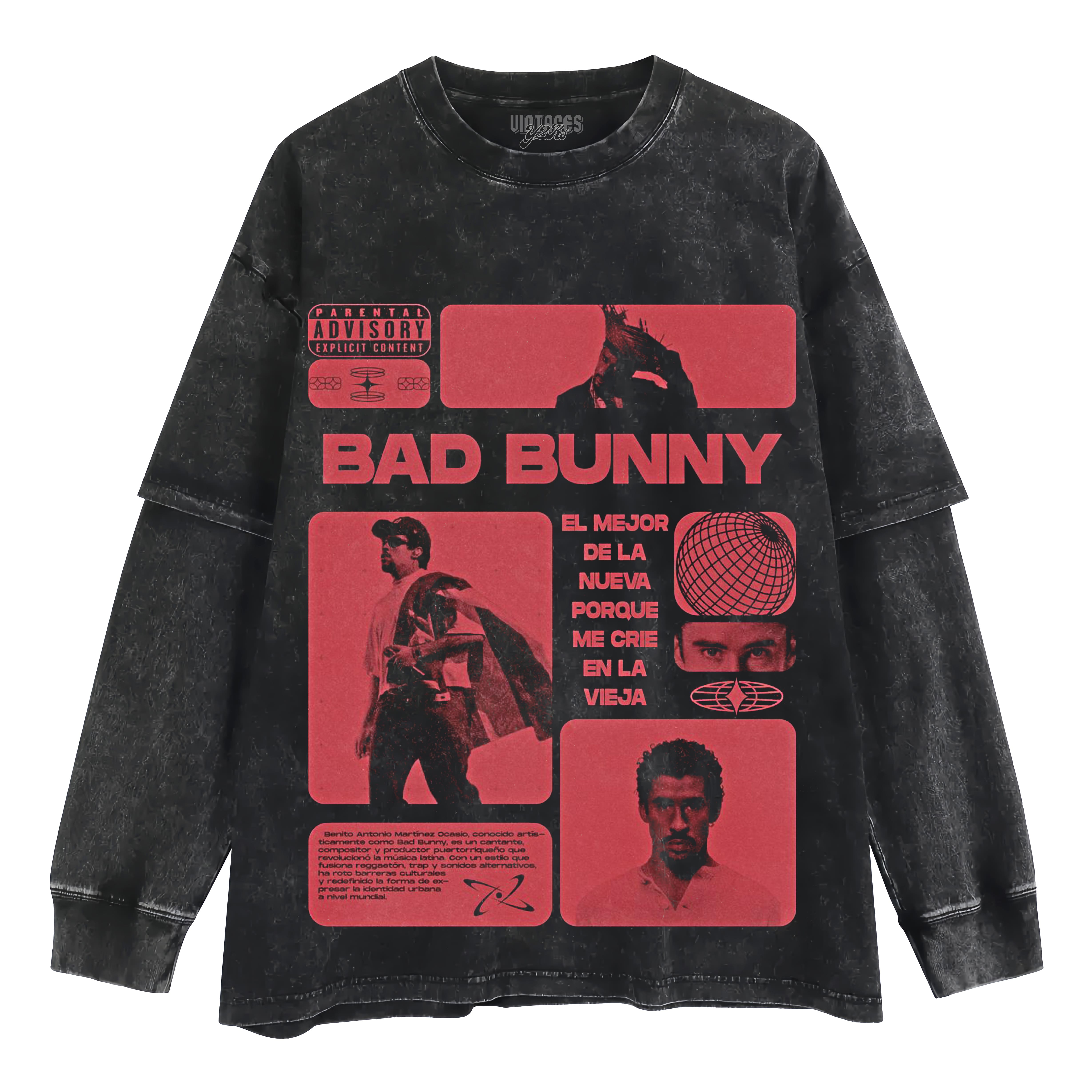 BAD BUNNY 2026 DISEÑO DIGITAL V2 LAYERED LONG SLEEVE