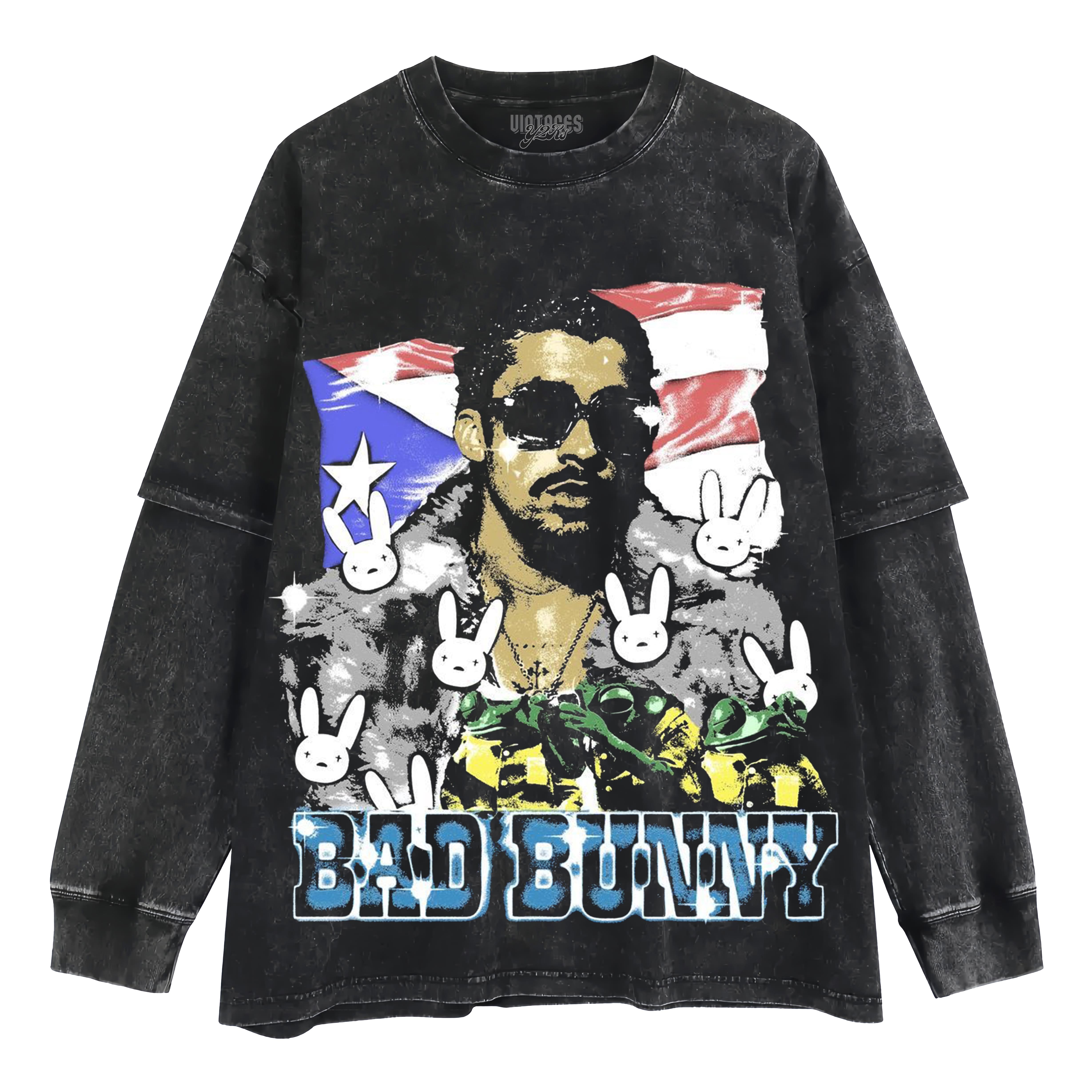BAD BUNNY 2026 VINTAGE V2 LAYERED LONG SLEEVE