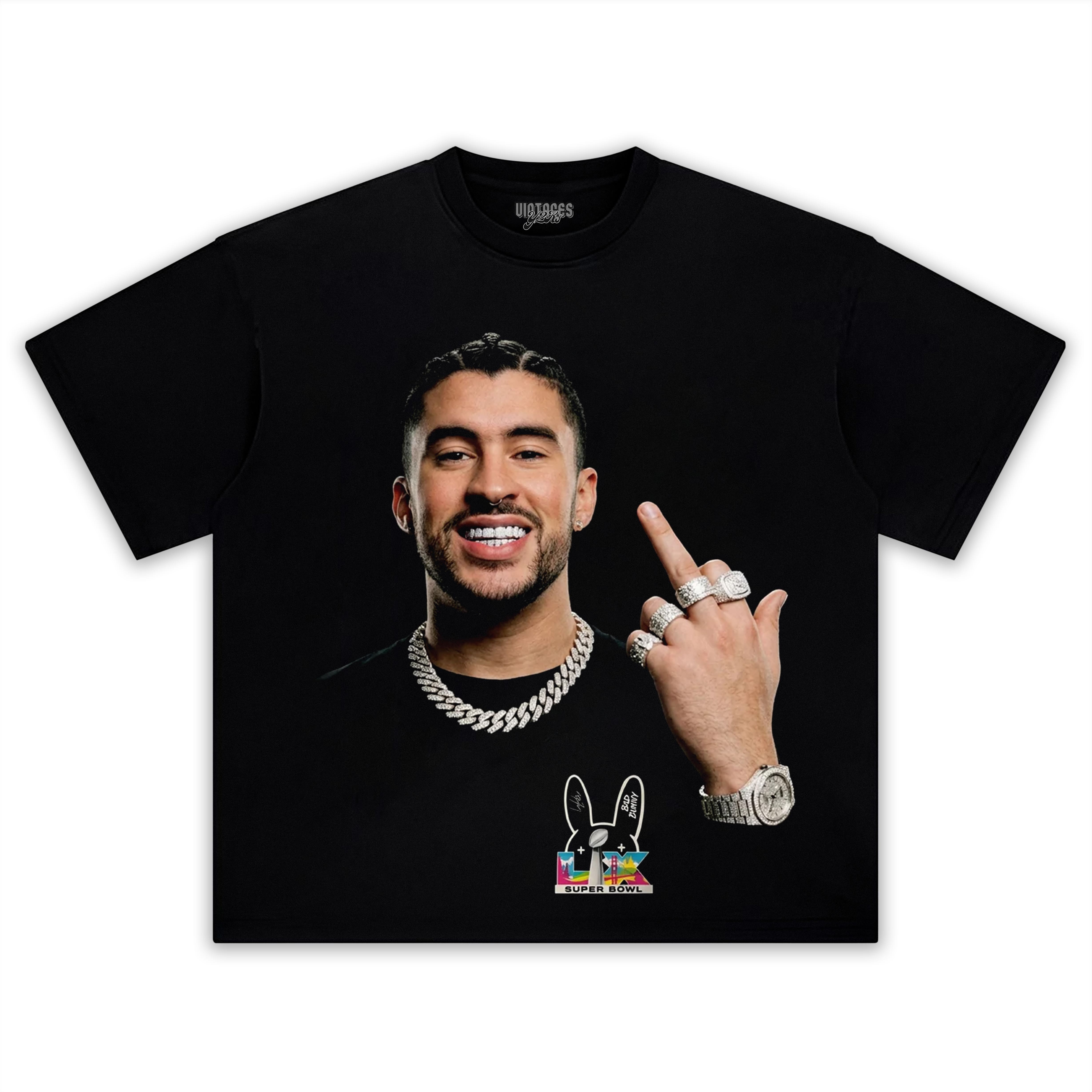 BAD BUNNY & SUPER BOWL 2026 V2 TEE & LS & HOODIE