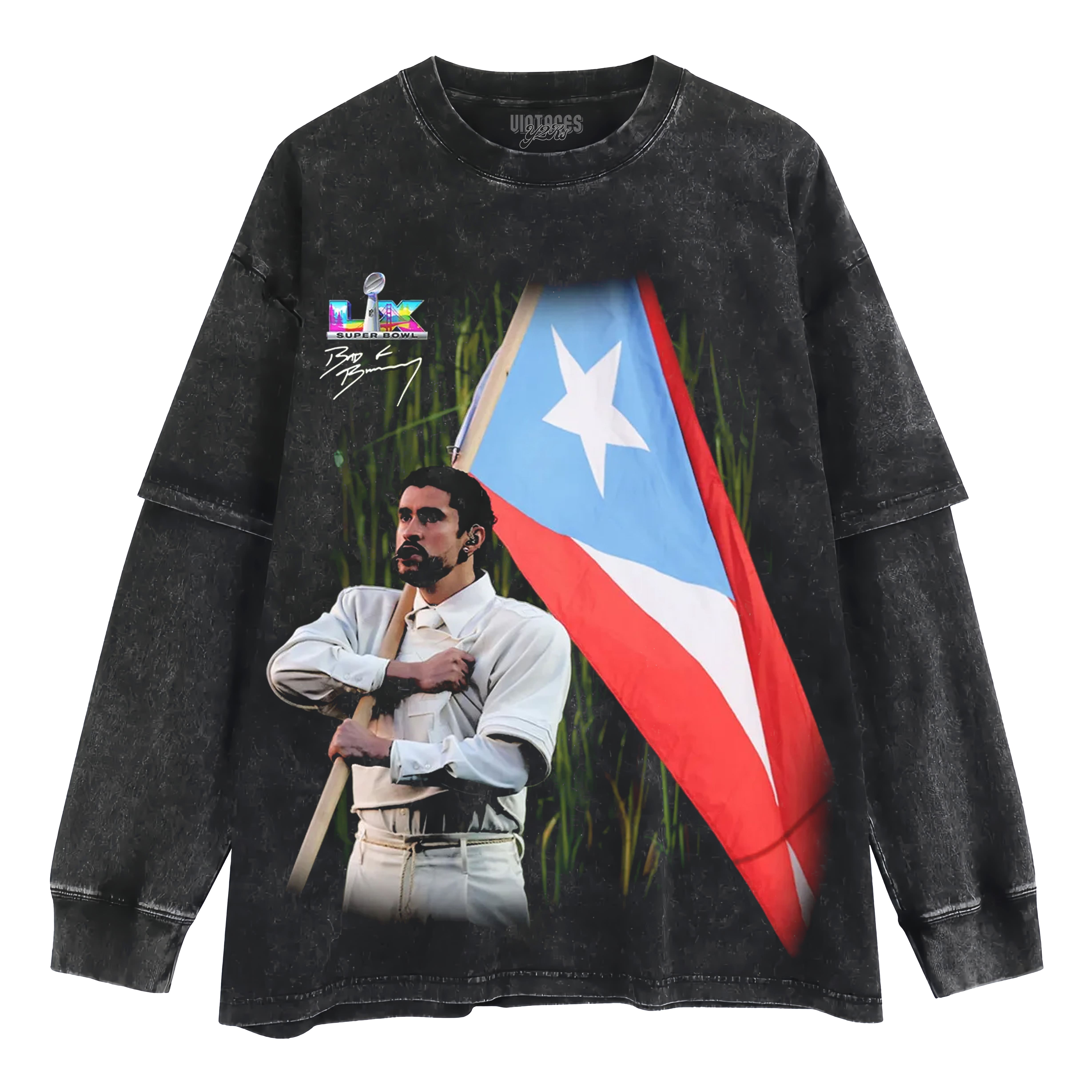 BAD BUNNY & SUPER BOWL 2026 V3 LAYERED LONG SLEEVE