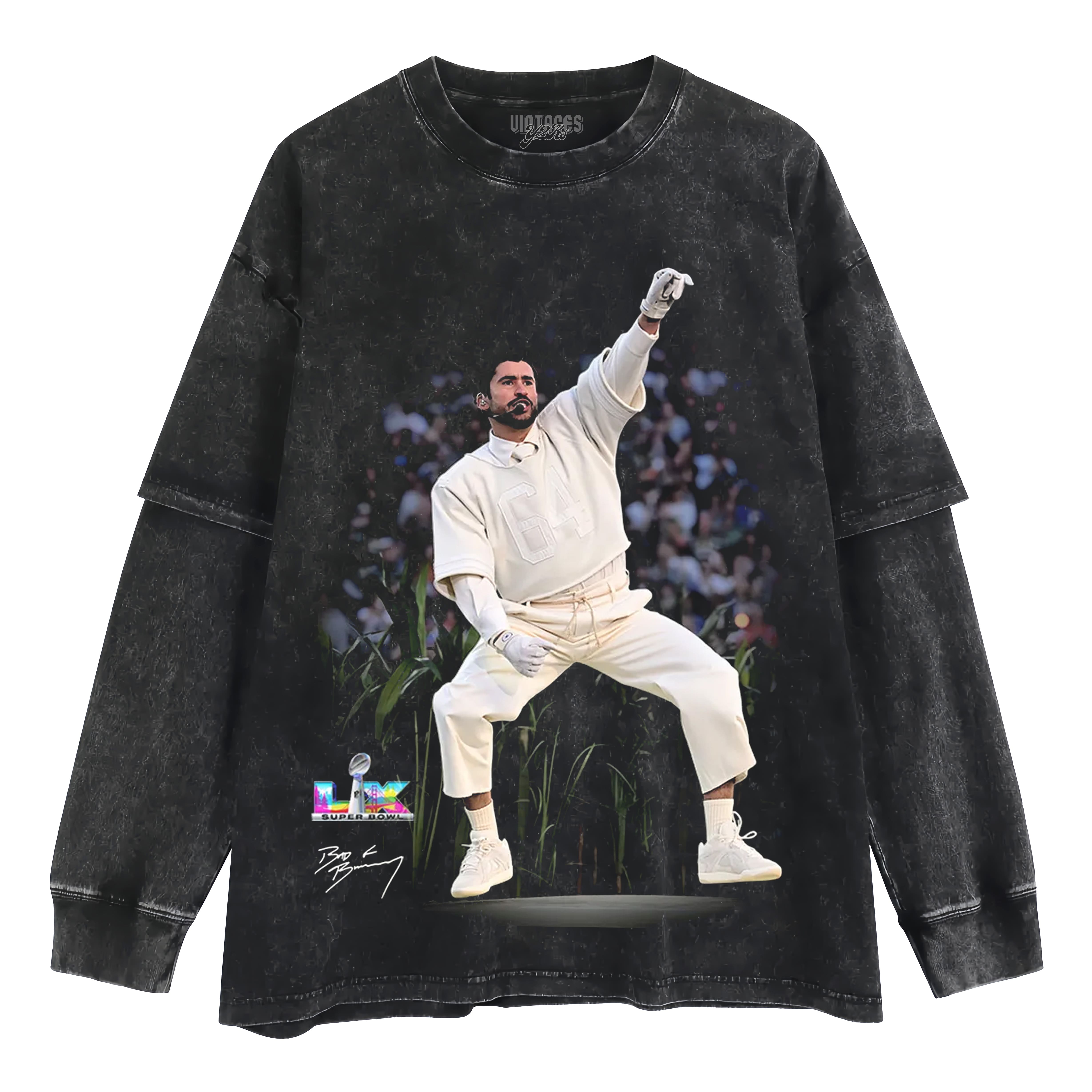BAD BUNNY & SUPER BOWL 2026 V4 LAYERED LONG SLEEVE