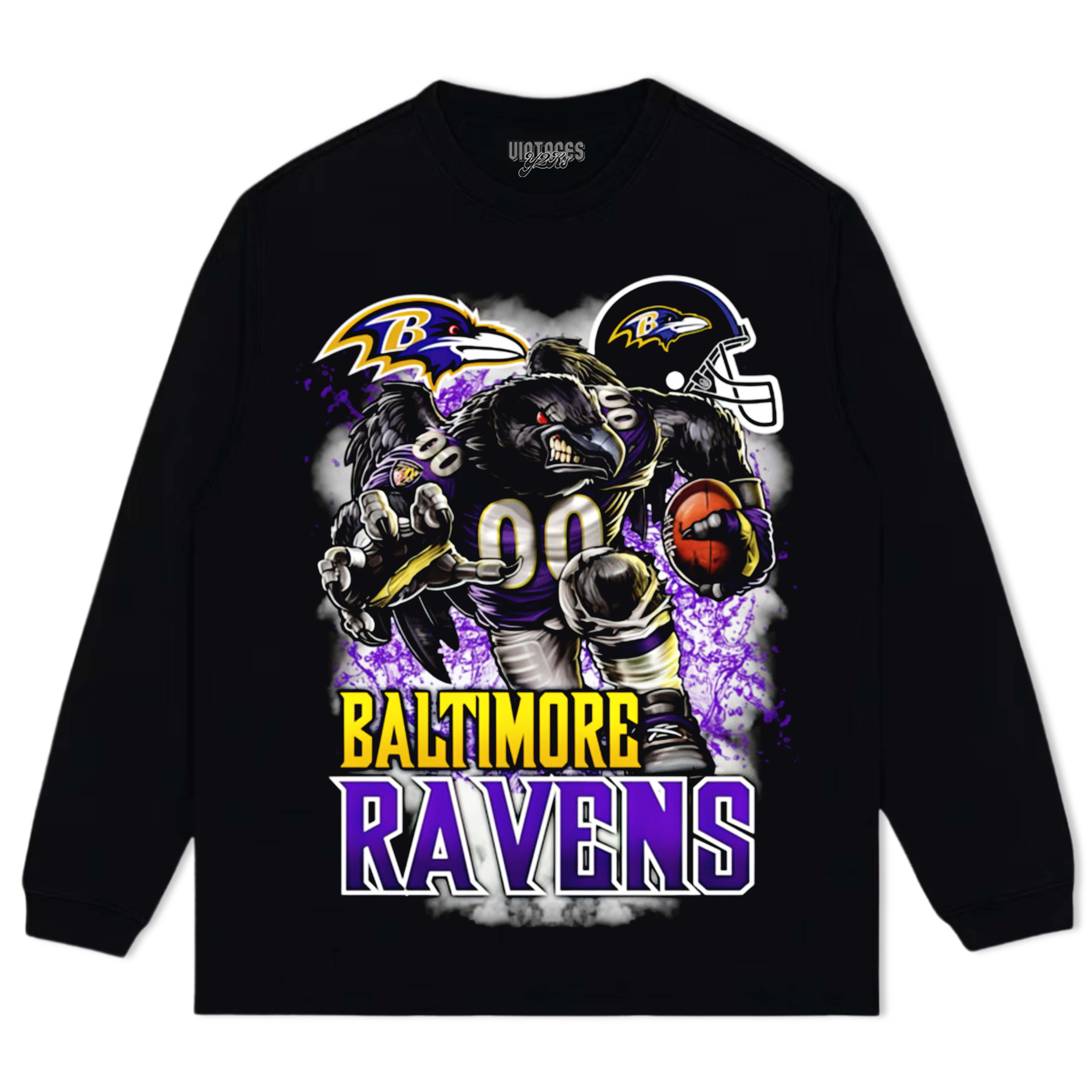 BALTIMORE RAVENS TEE & LS & HOODIE