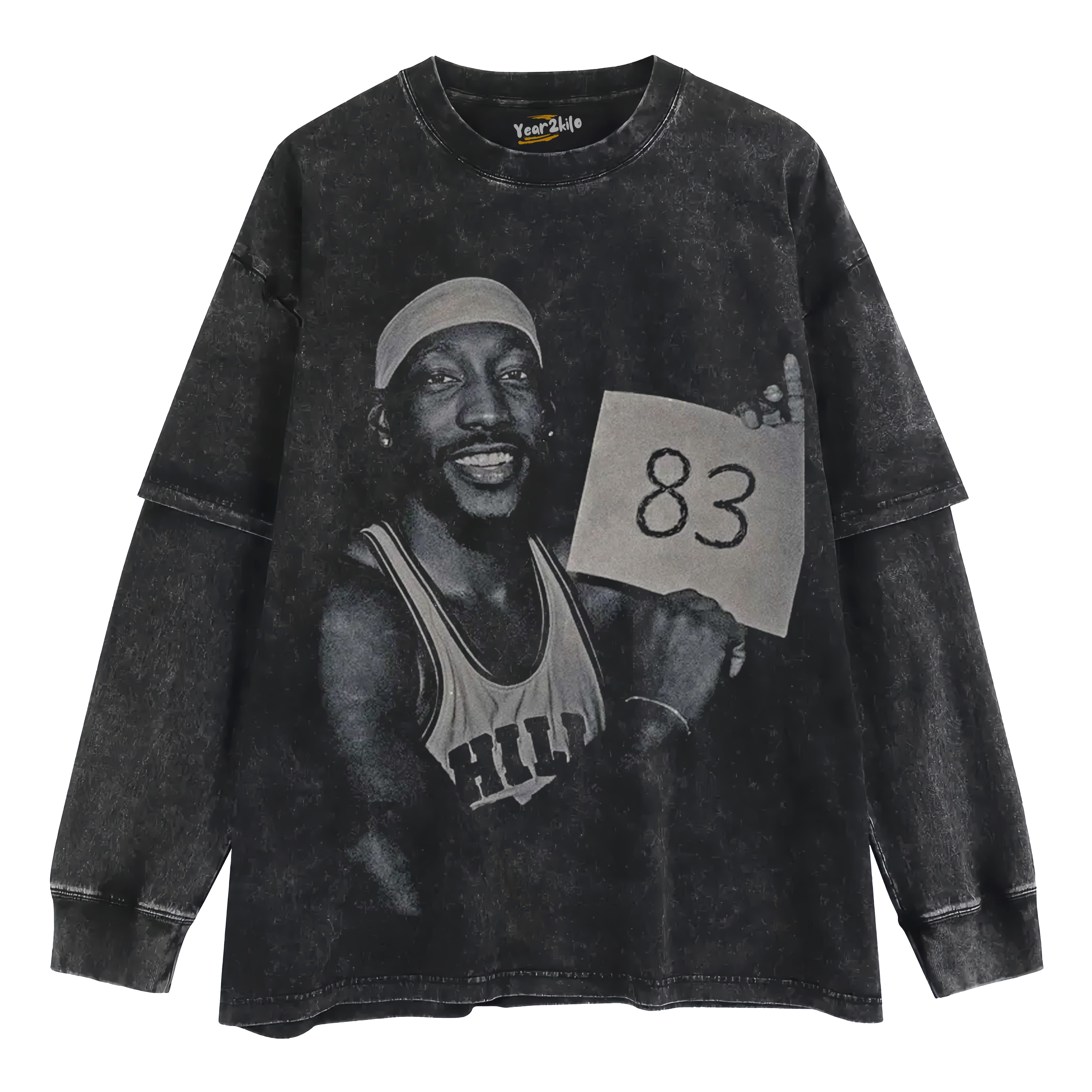 BAM ADEBAYO 83 V3 TEE  LAYERED LONG SLEEVE