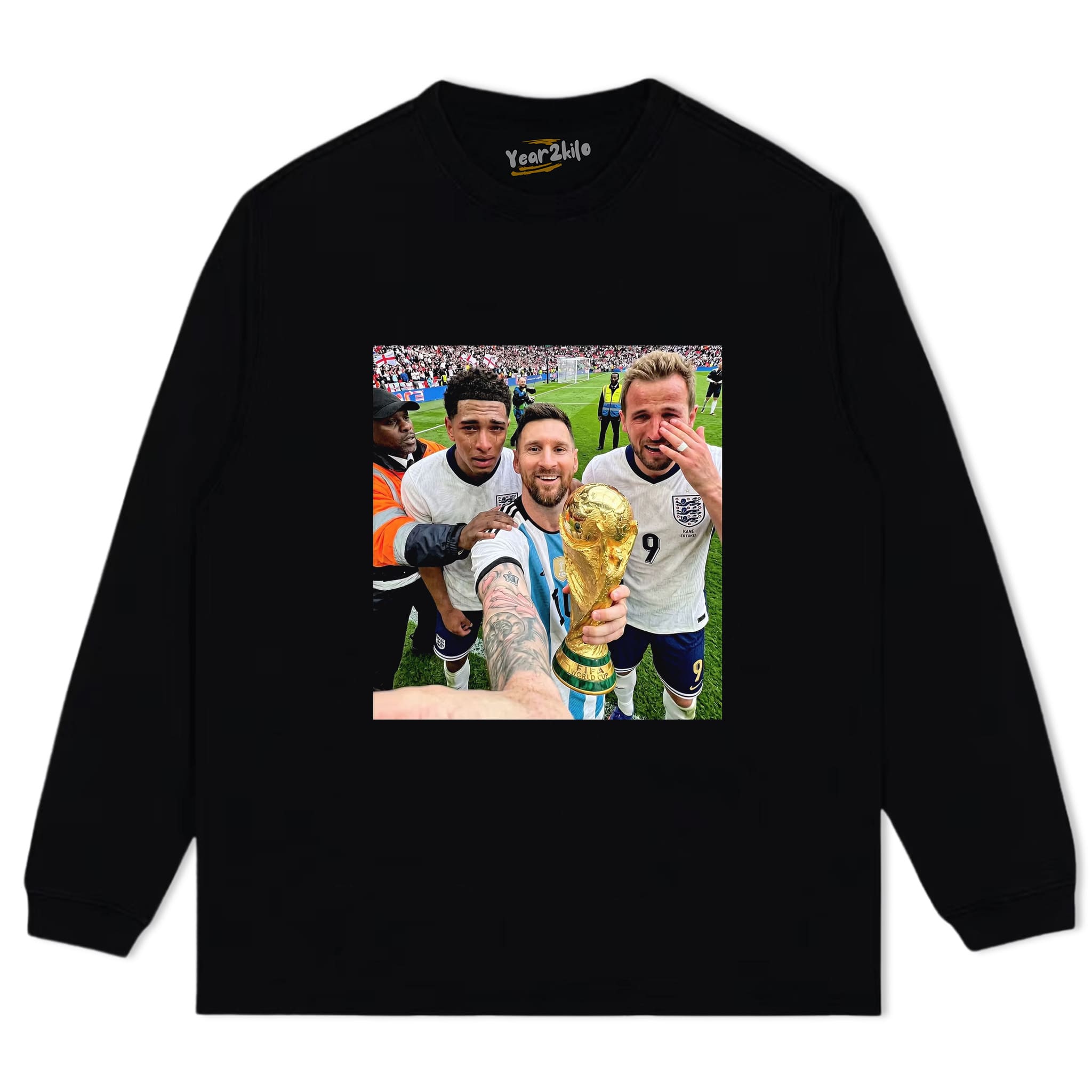 BELLINGHAM, KANE & MESSI WORLD CUP FUNNY V1 TANK TOP & TEE & LONG SLEEVE & LAYERED LS & HOODIE