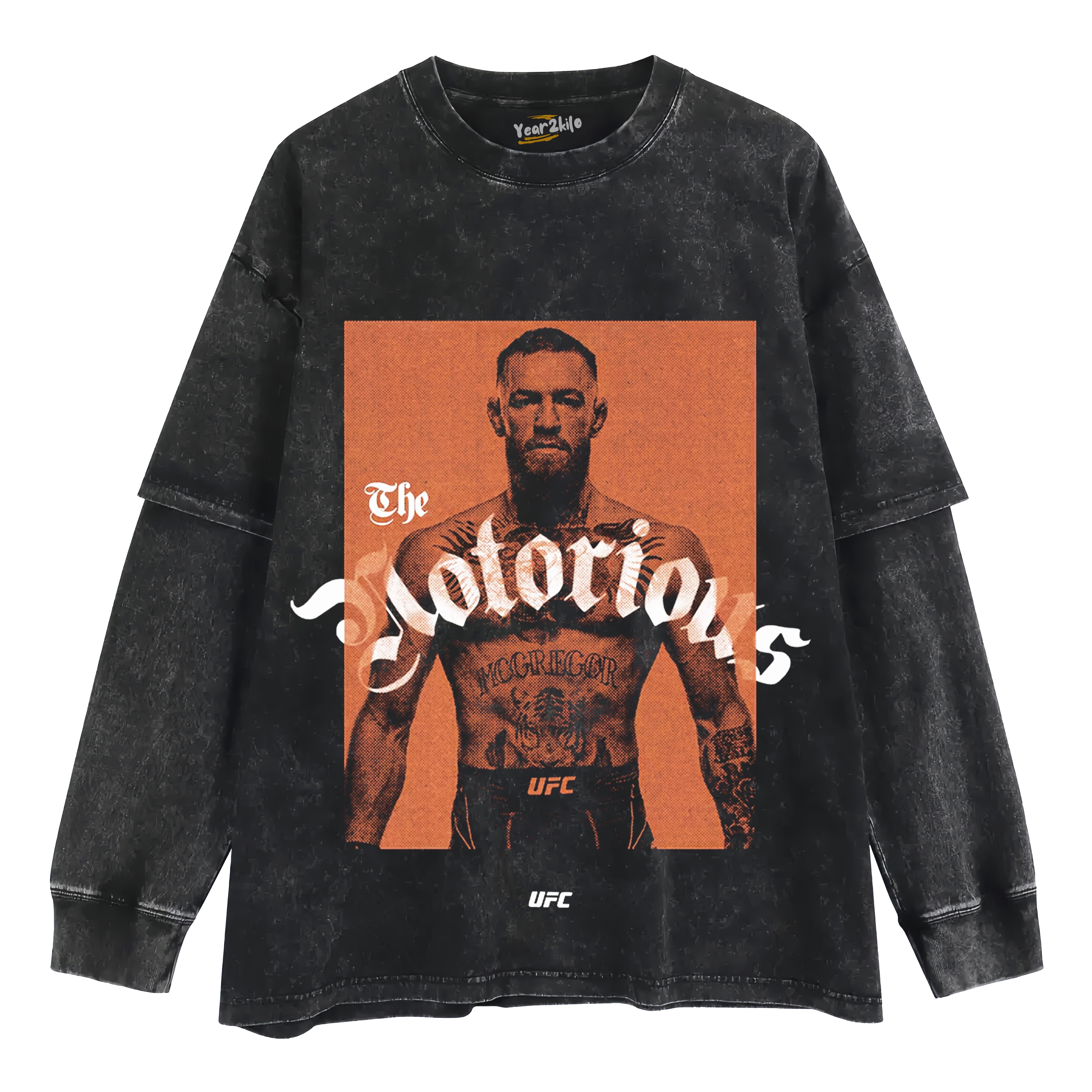 BLACK CONOR MCGREGOR STAMP PROFILE TANK TOP & TEE & LONG SLEEVE & LAYERED LS & HOODIE