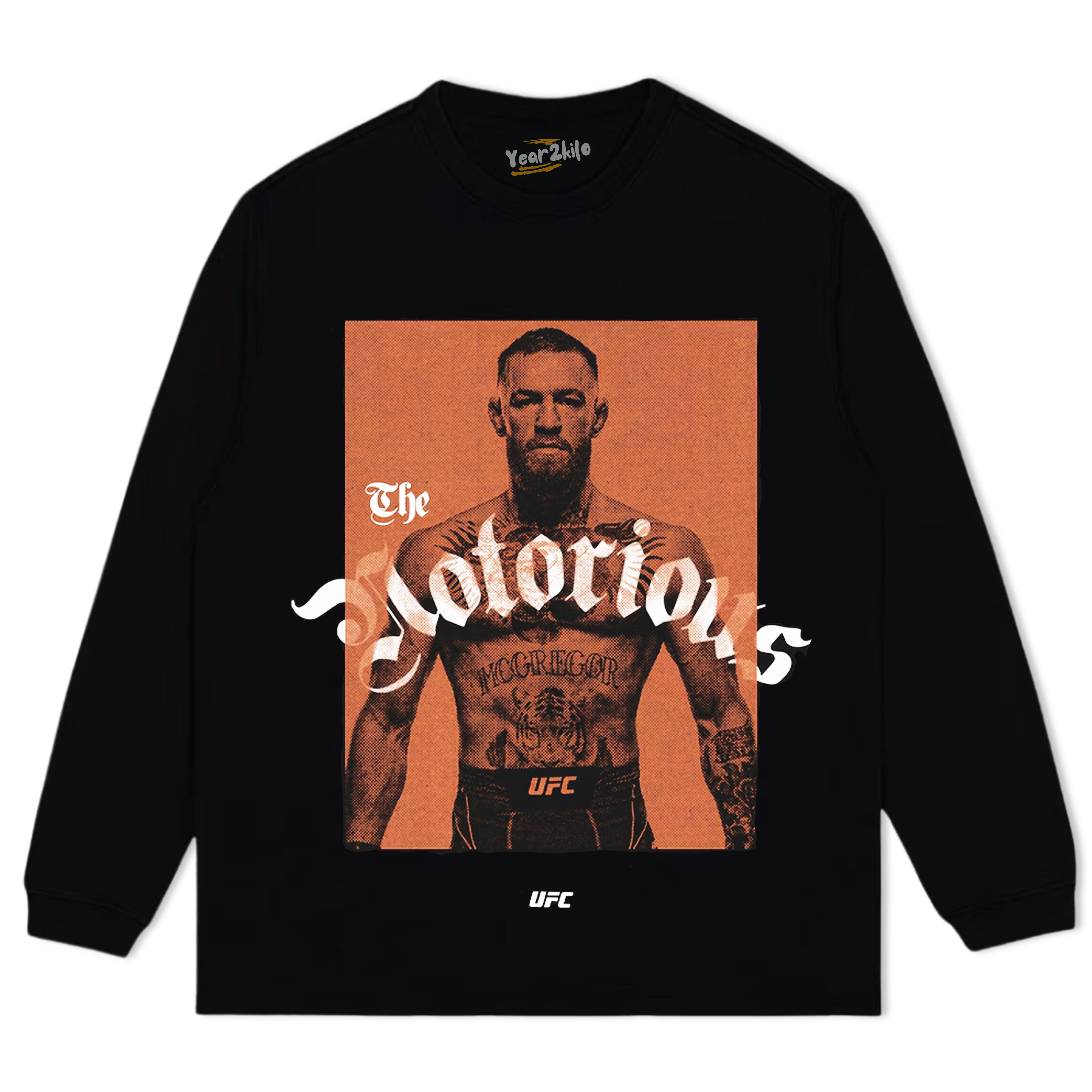 BLACK CONOR MCGREGOR STAMP PROFILE TANK TOP & TEE & LONG SLEEVE & LAYERED LS & HOODIE