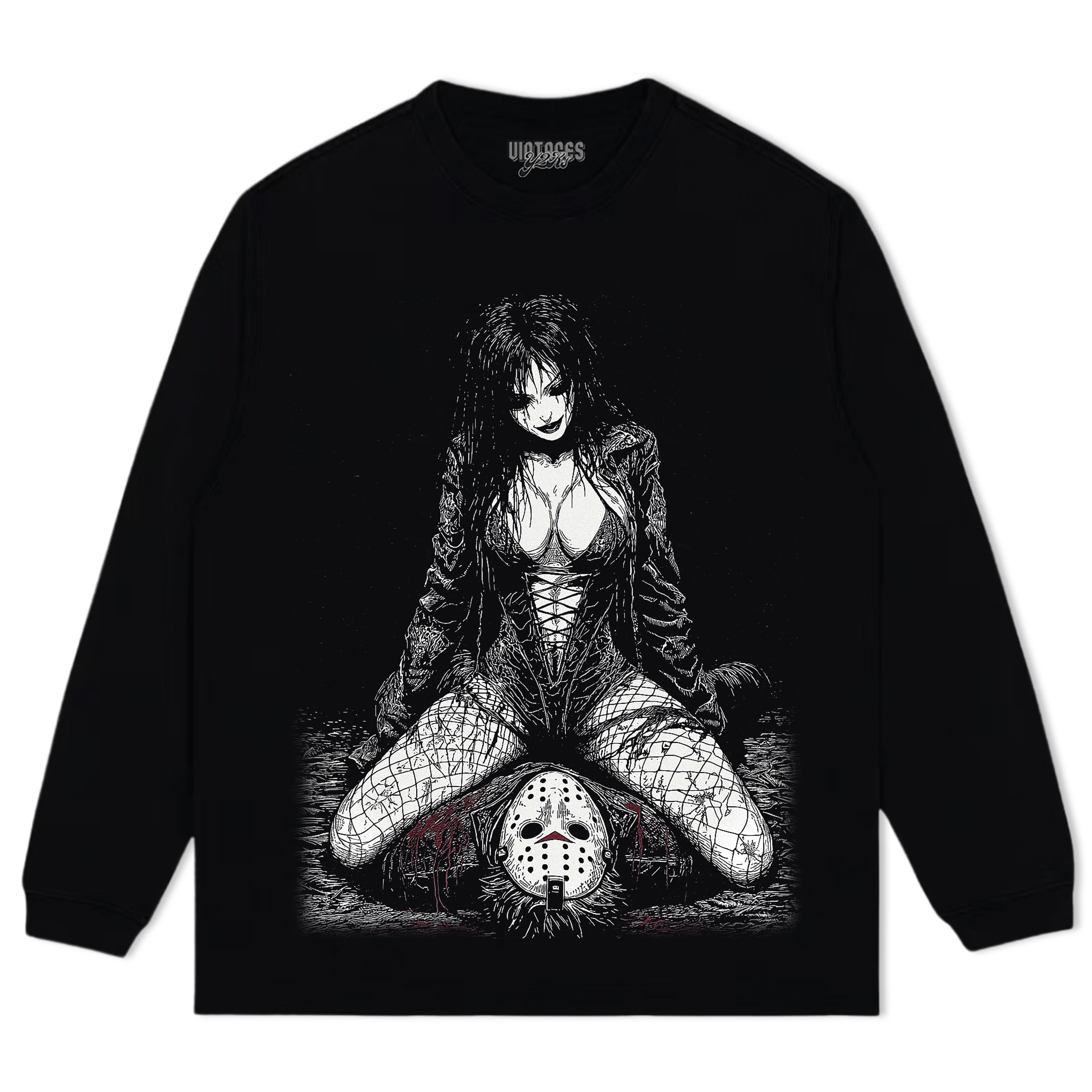 BORN IN DARKNESS SHAPED BY SILENCE-GOTHIC ROMANCE TEE & LS & HOODIE
