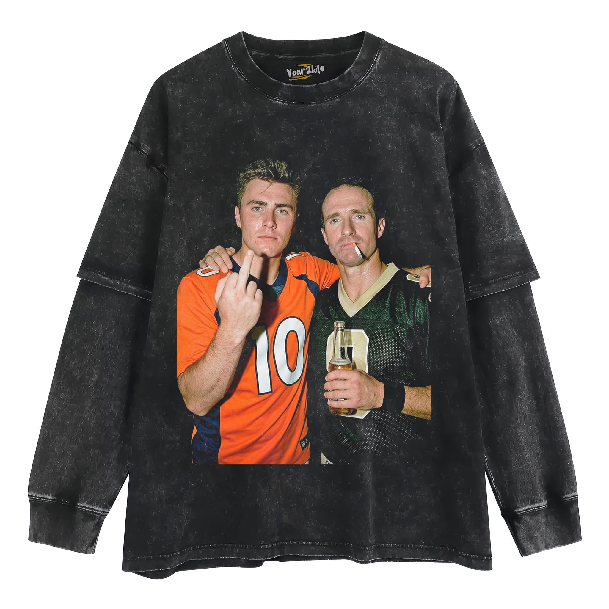 BO NIX & DREW BREES FOOTBALL TANK TOP & TEE & LONG SLEEVE & LAYERED LS & HOODIE