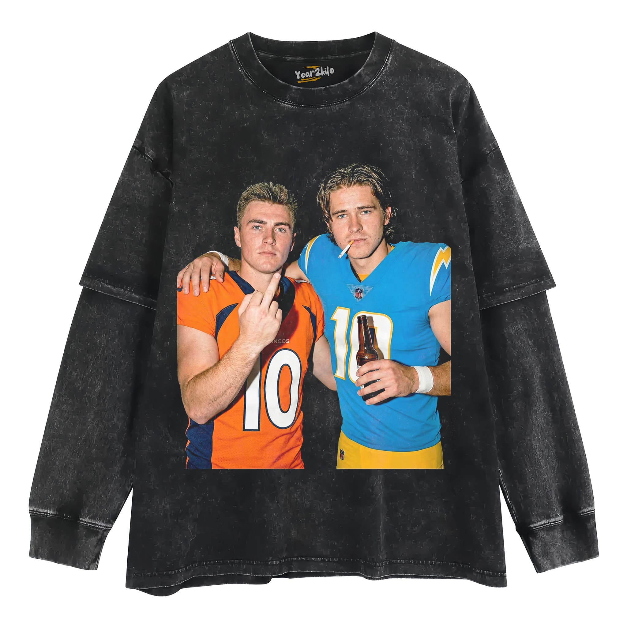 BO NIX & JUSTIN HERBERT FOOTBALL TANK TOP & TEE & LONG SLEEVE & LAYERED LS & HOODIE