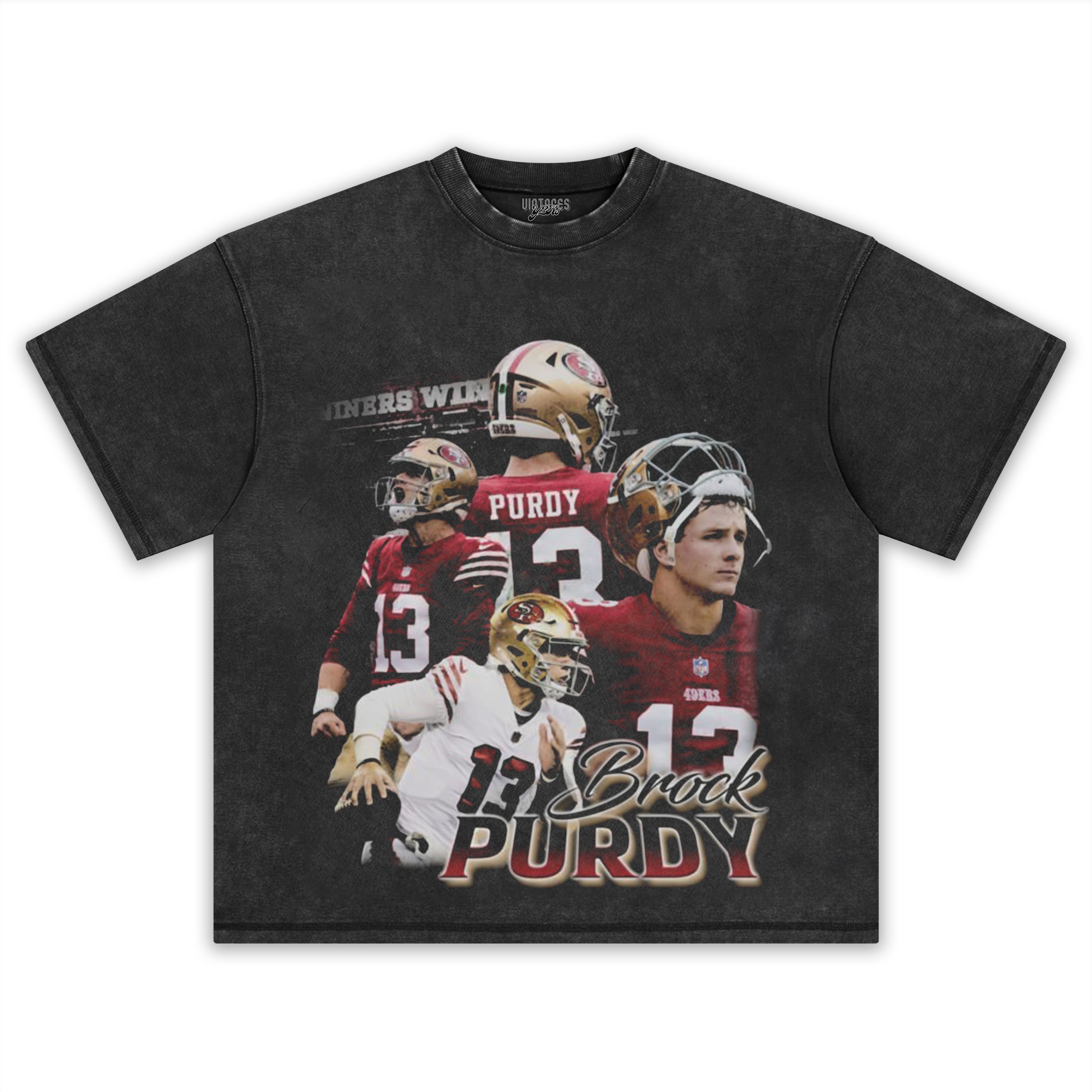 BROCK PURDY SAN FRANCISCO VINTAGE V3 TEE & LS & HOODIE