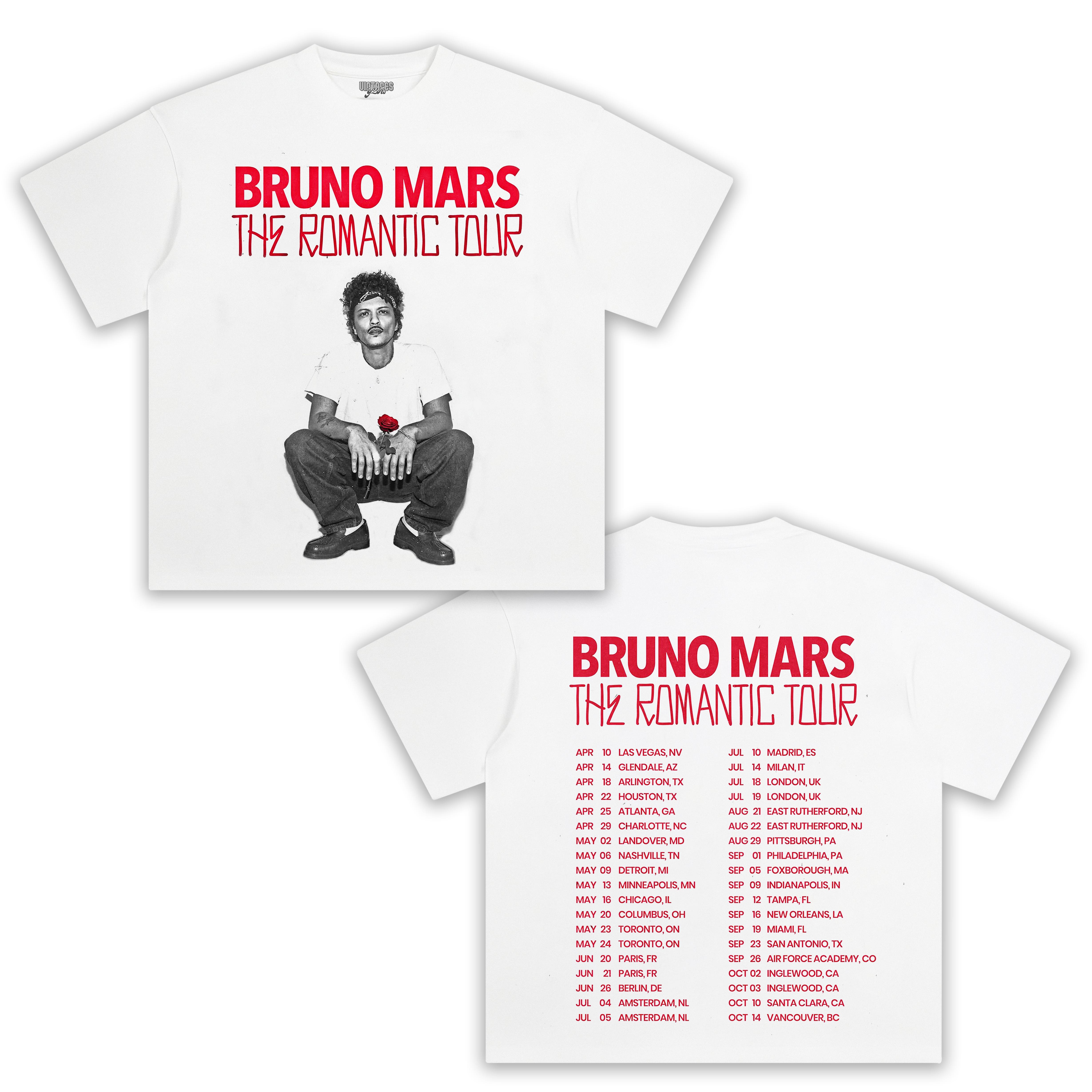 BRUNO MARS & THE ROMANTIC TOUR TEE