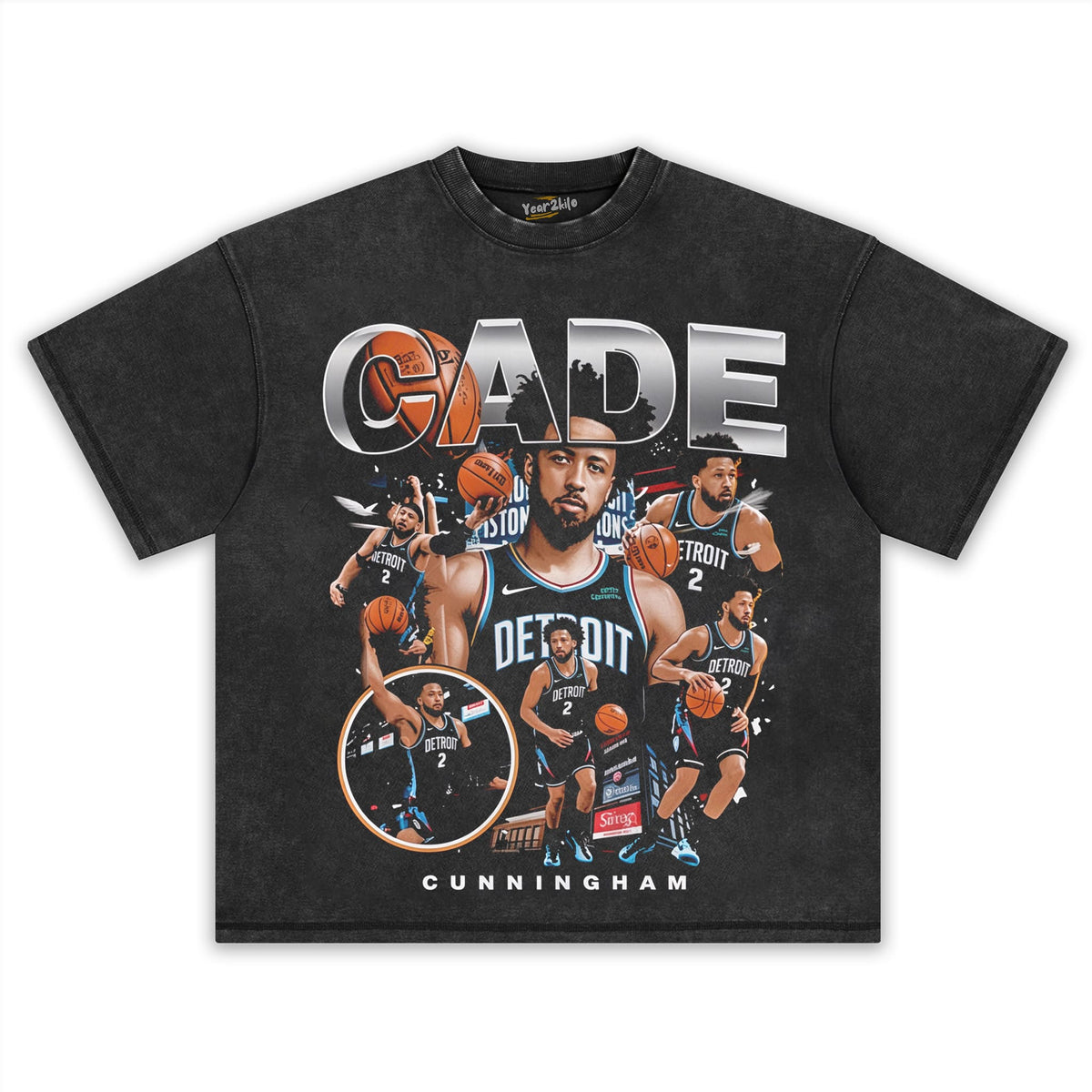 CADE CUNNINGHAM COLLAGE BOOTLEG TANK TOP & TEE & LONG SLEEVE & LAYERED LS & HOODIE
