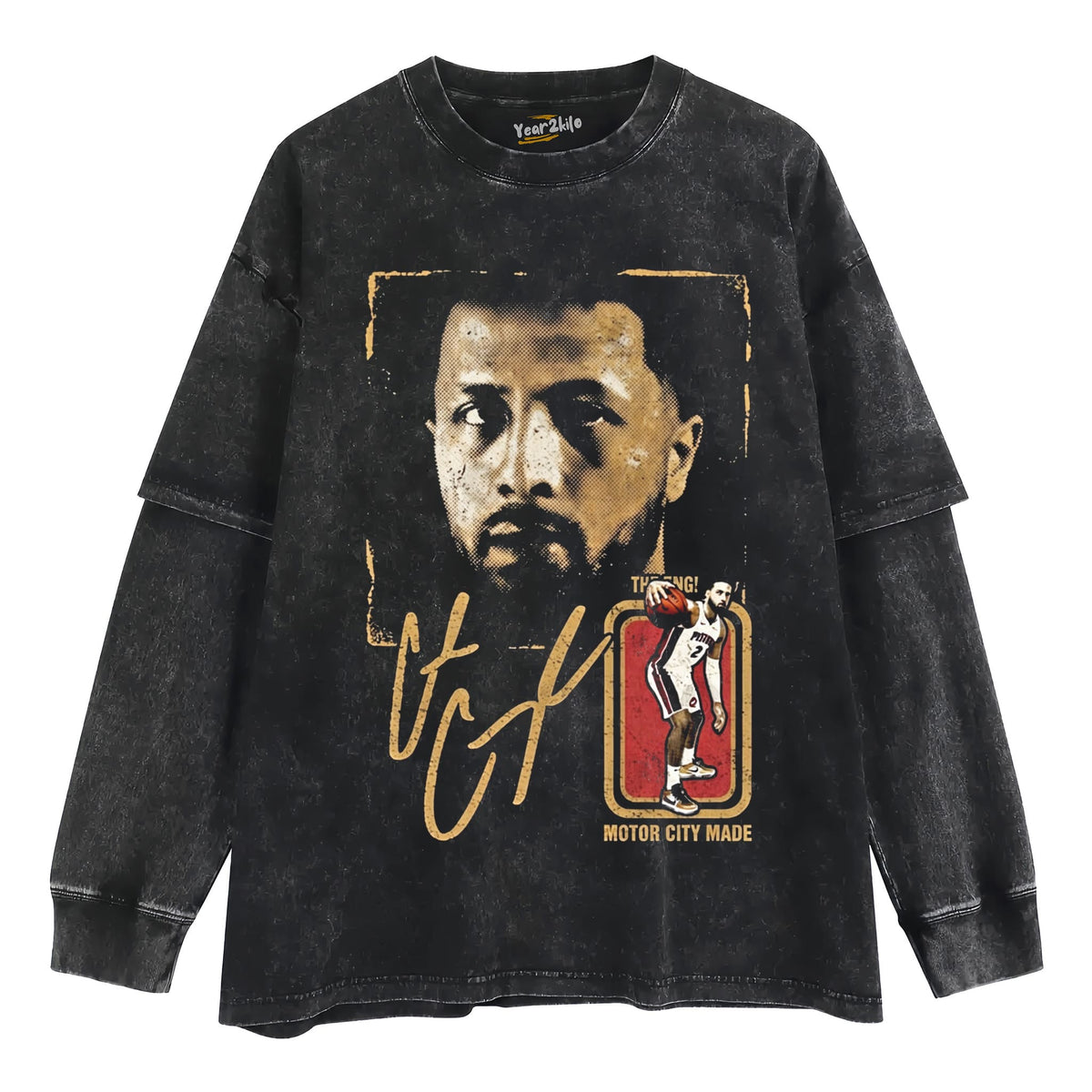 CADE CUNNINGHAM MOTOR CITY DETROIT VINTAGE TANK TOP & TEE & LONG SLEEVE & LAYERED LS & HOODIE