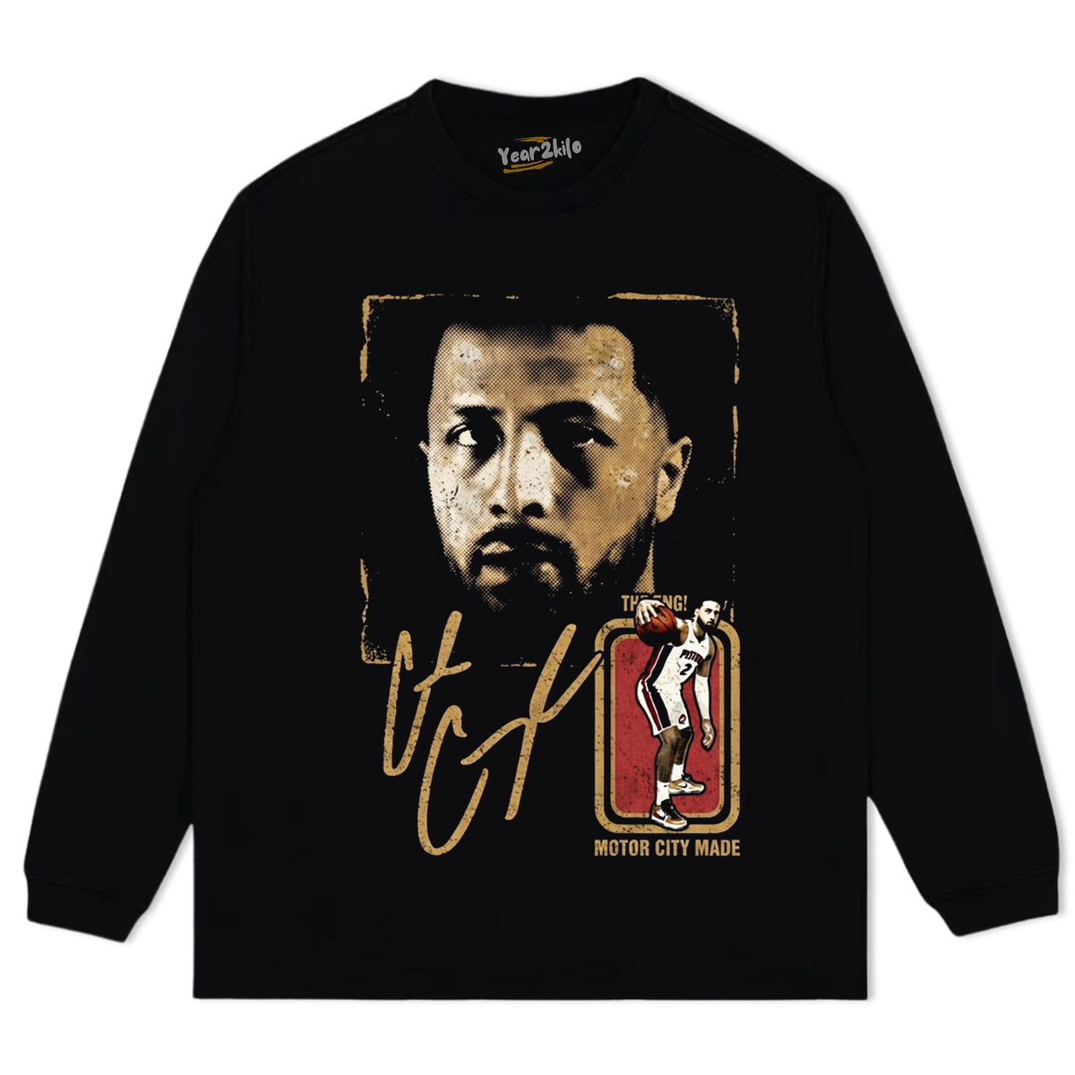 CADE CUNNINGHAM MOTOR CITY DETROIT VINTAGE TANK TOP & TEE & LONG SLEEVE & LAYERED LS & HOODIE