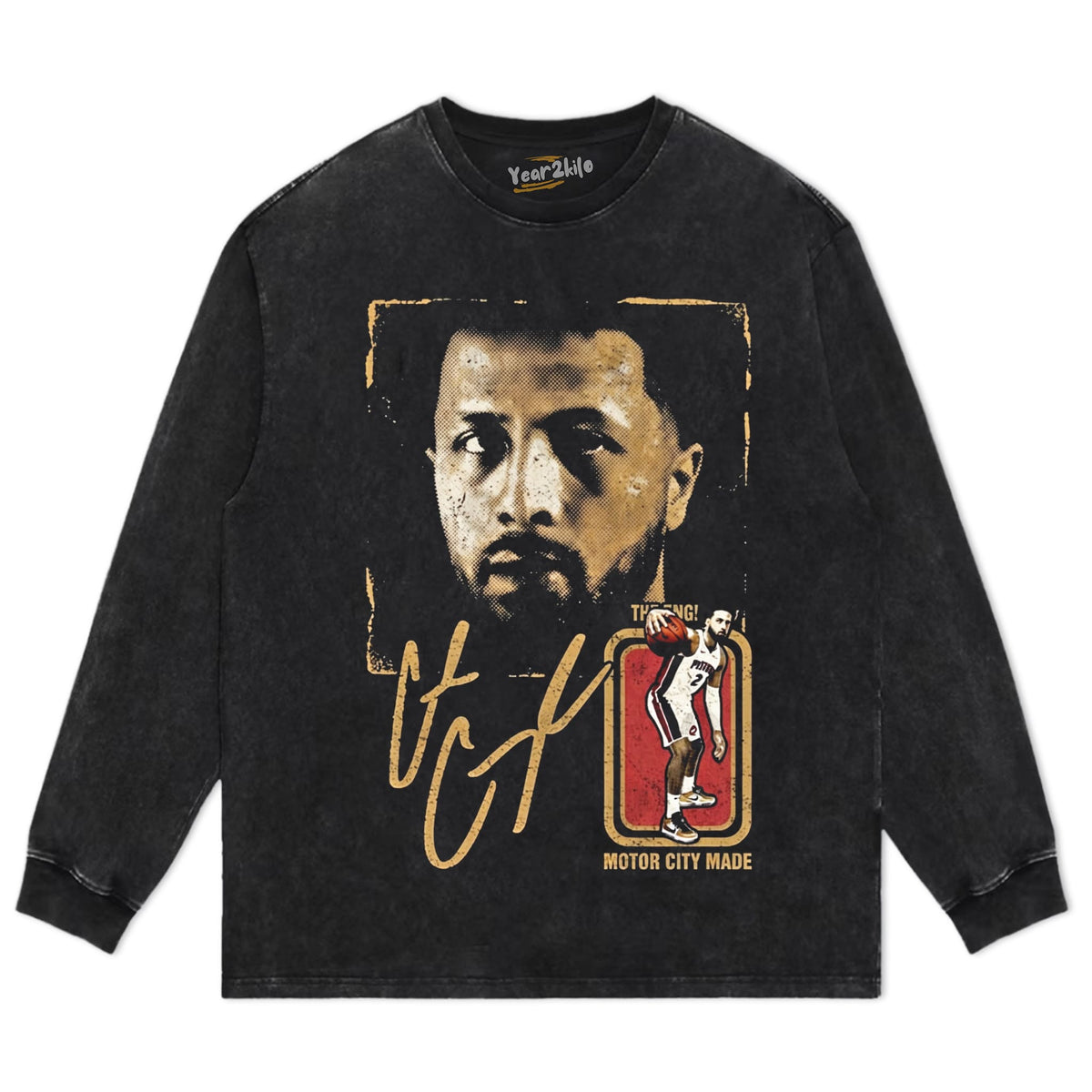 CADE CUNNINGHAM MOTOR CITY DETROIT VINTAGE TANK TOP & TEE & LONG SLEEVE & LAYERED LS & HOODIE
