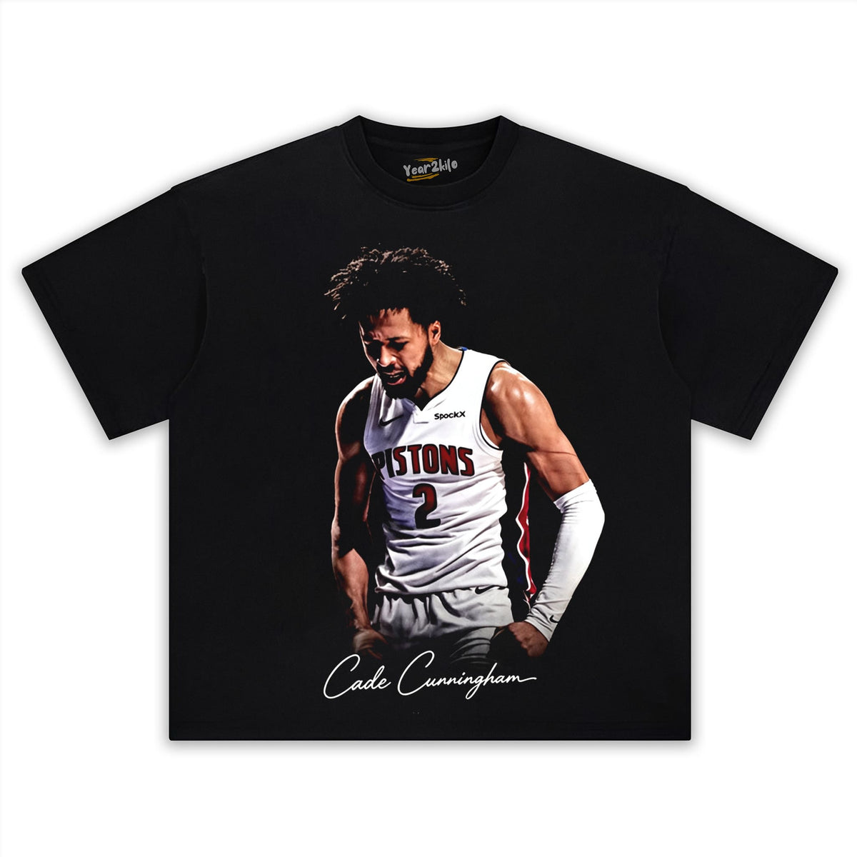 CADE CUNNINGHAM PISTONS 2 TANK TOP & TEE & LONG SLEEVE & LAYERED LS & HOODIE