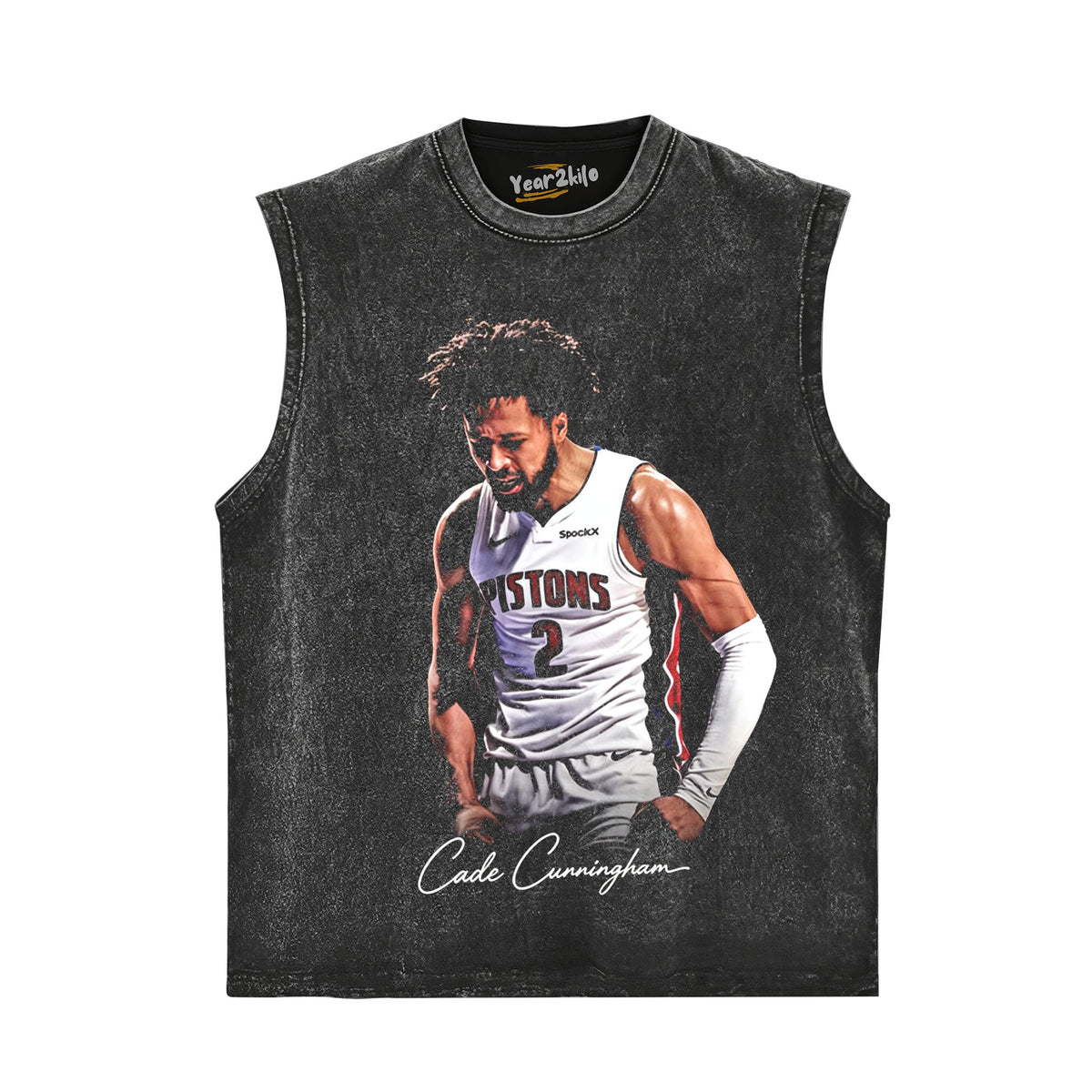 CADE CUNNINGHAM PISTONS 2 TANK TOP & TEE & LONG SLEEVE & LAYERED LS & HOODIE