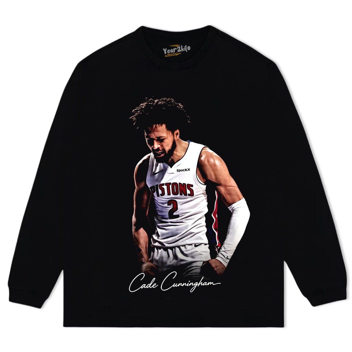 CADE CUNNINGHAM PISTONS 2 TANK TOP & TEE & LONG SLEEVE & LAYERED LS & HOODIE
