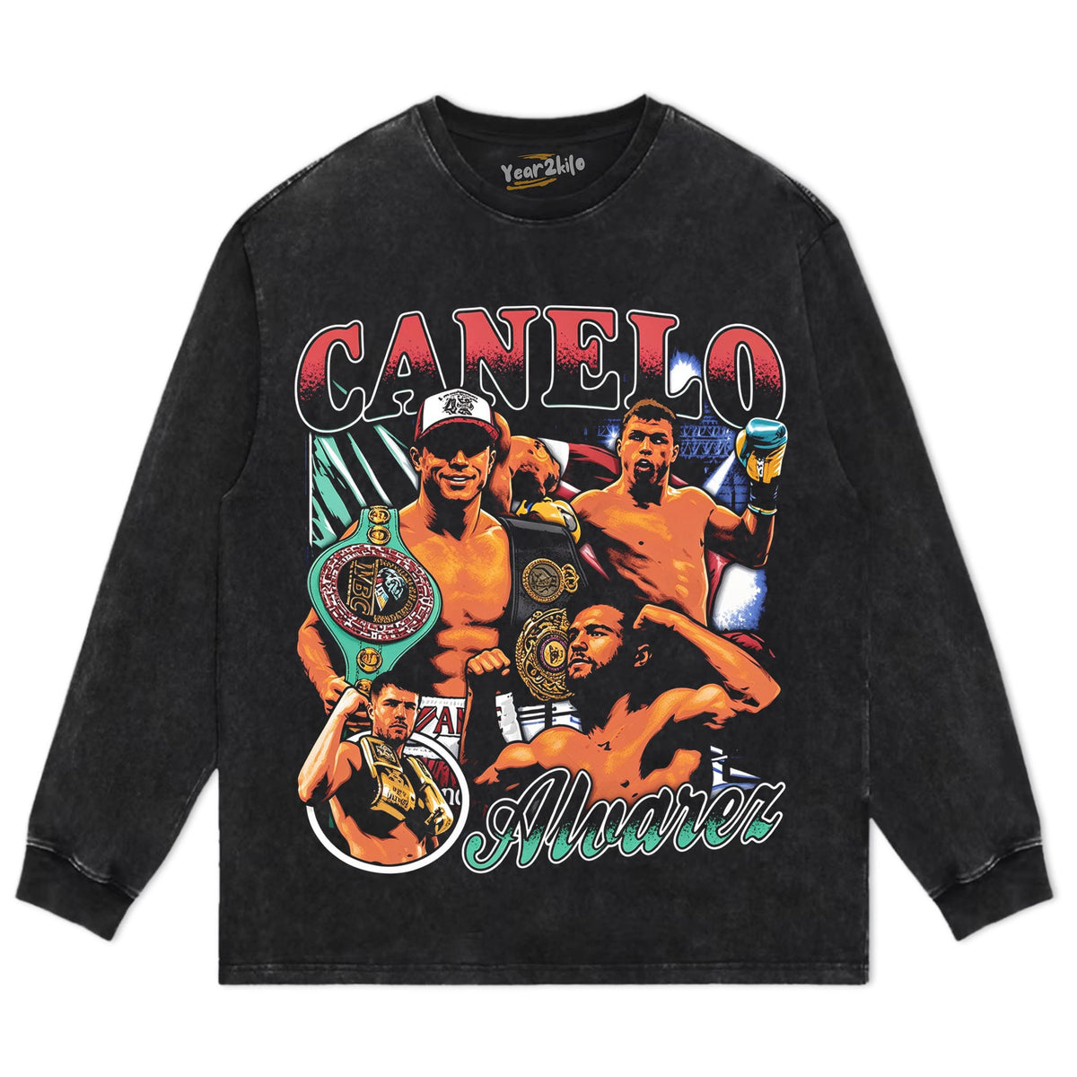 CANELO ALVAREZ FOUR-DIVISION WORLD CHAMPION VINATGE TANK TOP & TEE & LONG SLEEVE & LAYERED LS & HOODIE