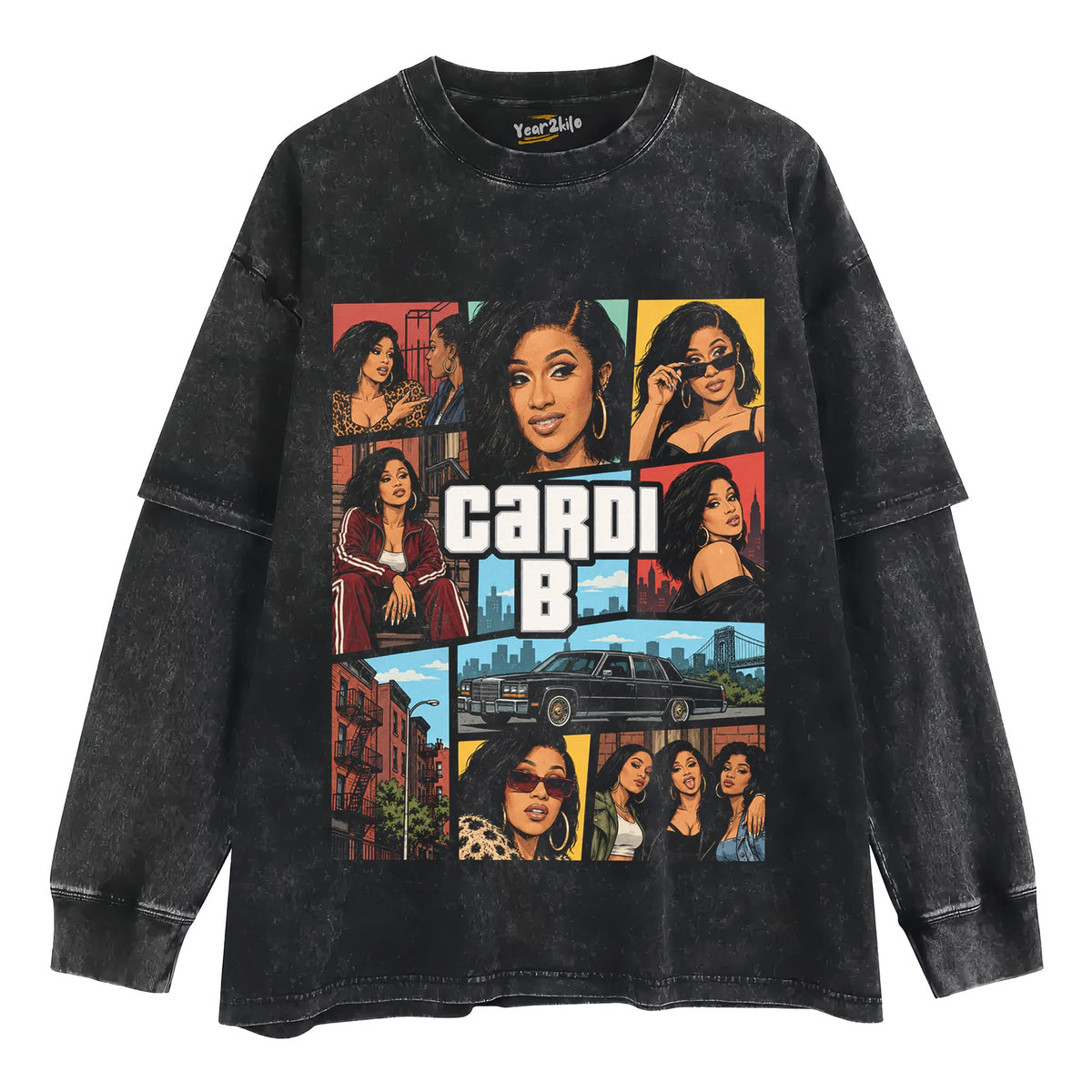 CARDI B - GTA V2 TANK TOP & TEE & LONG SLEEVE & LAYERED LS & HOODIE